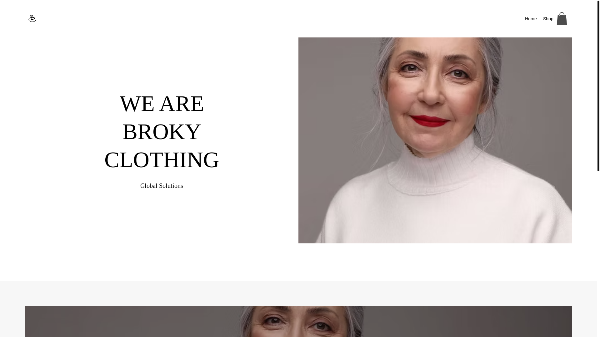 website screenshot of https://shopbrokyclothing.com/