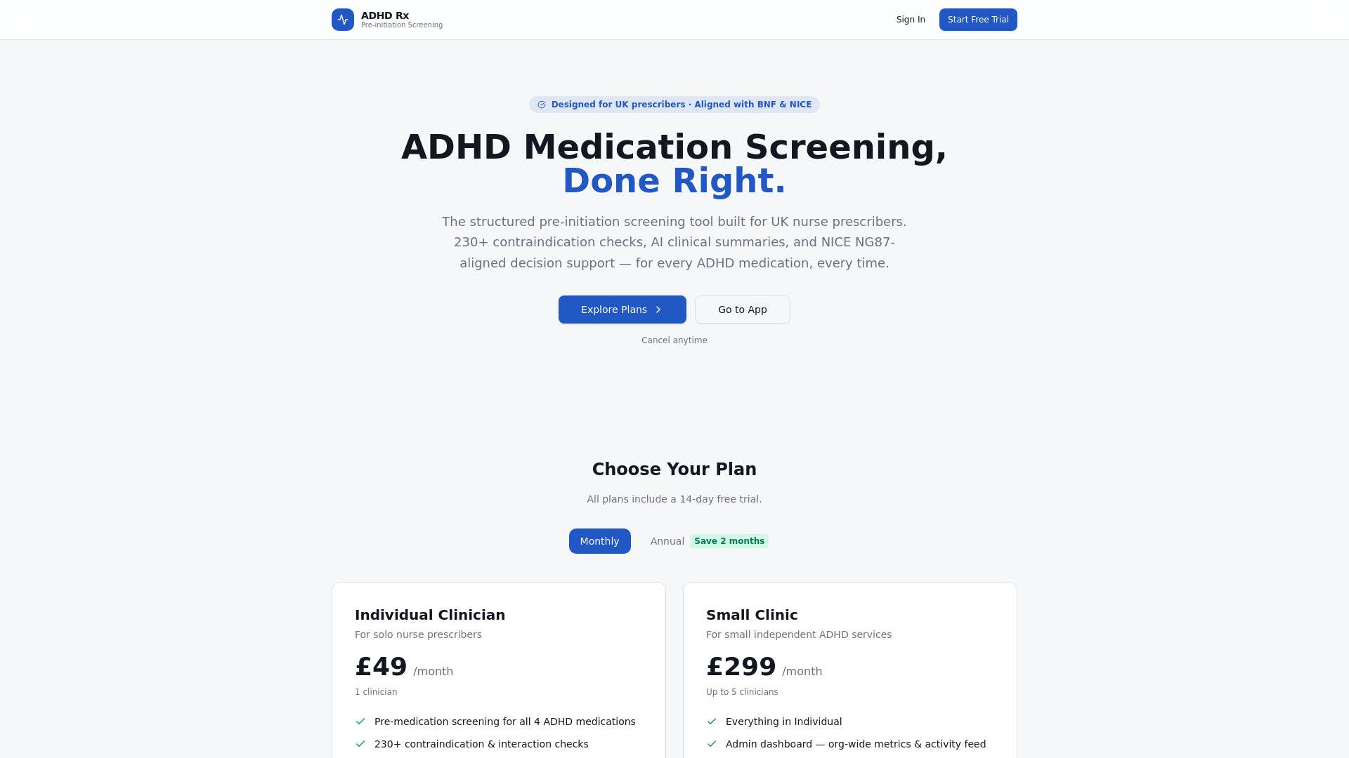 website screenshot of https://focusgentlyclinical.solutions/