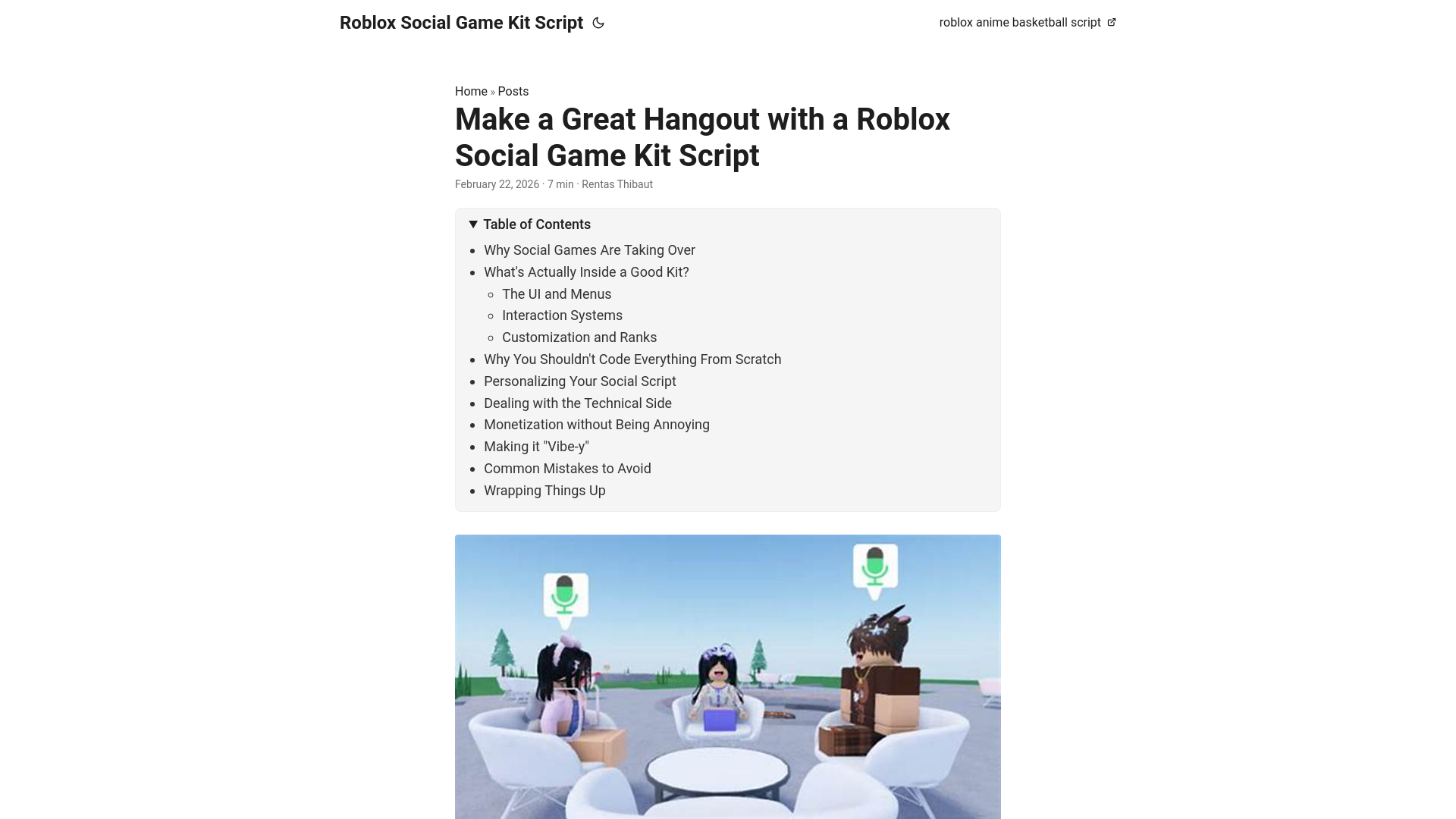 website screenshot of https://roblox-social-game-kit-script.pages.dev/