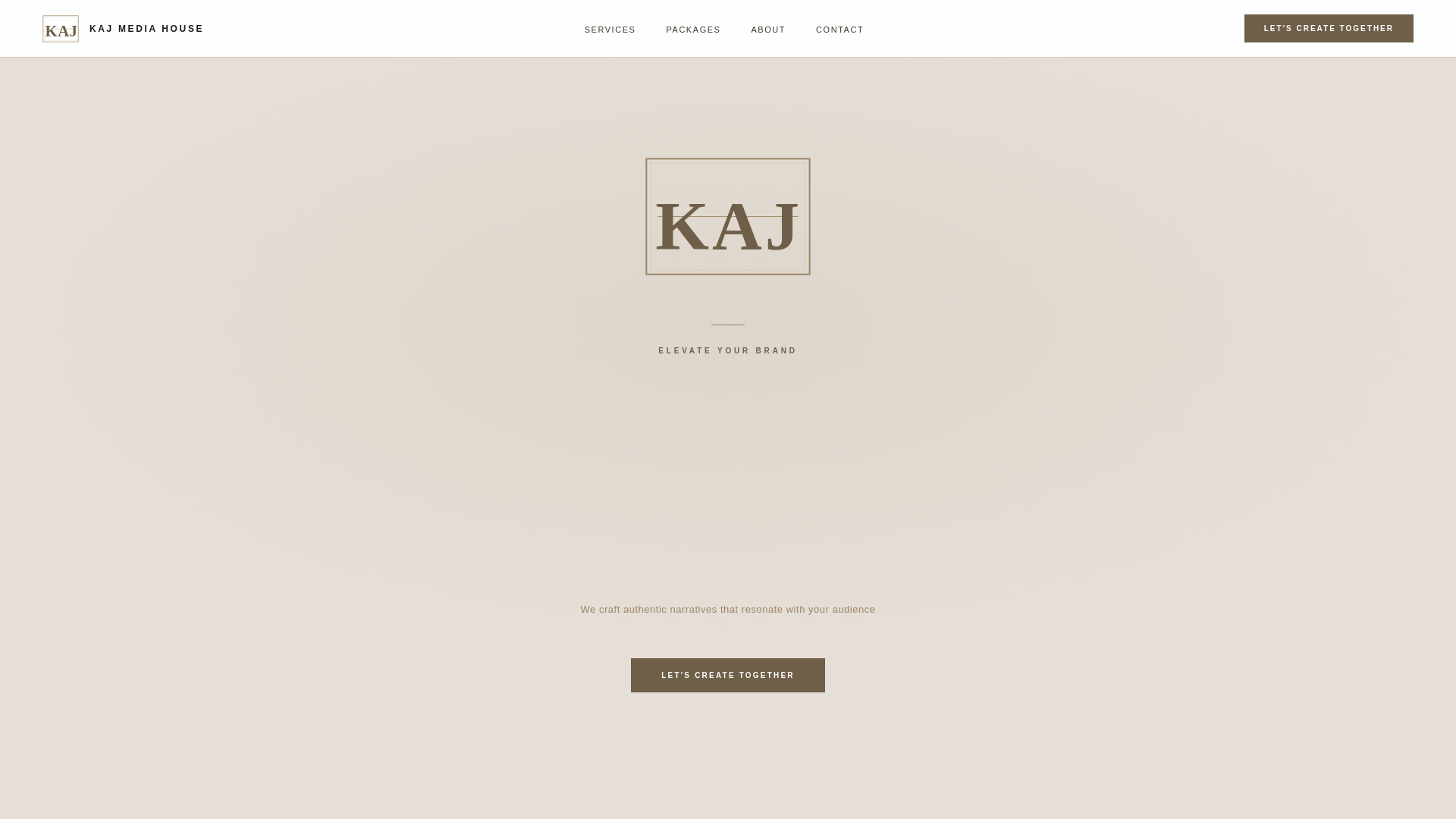 website screenshot of https://kajmediahouse.com/