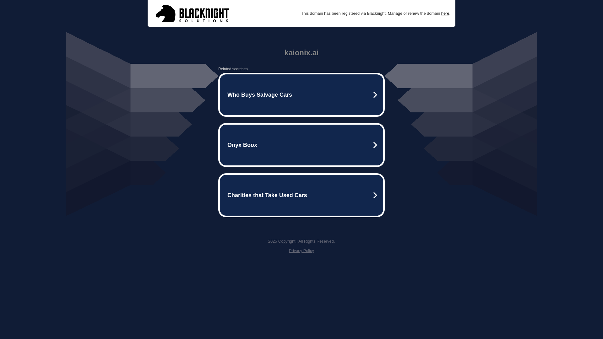website screenshot of https://kaionix.ai/