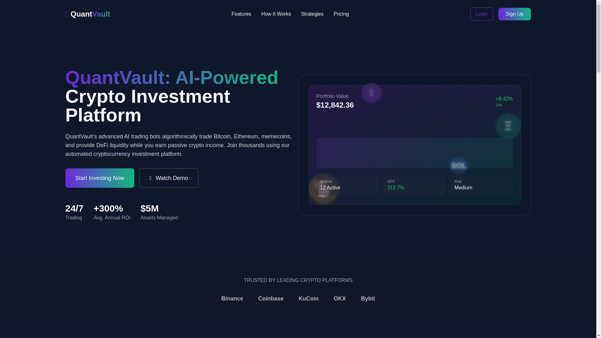 website screenshot of https://quantvault.online/
