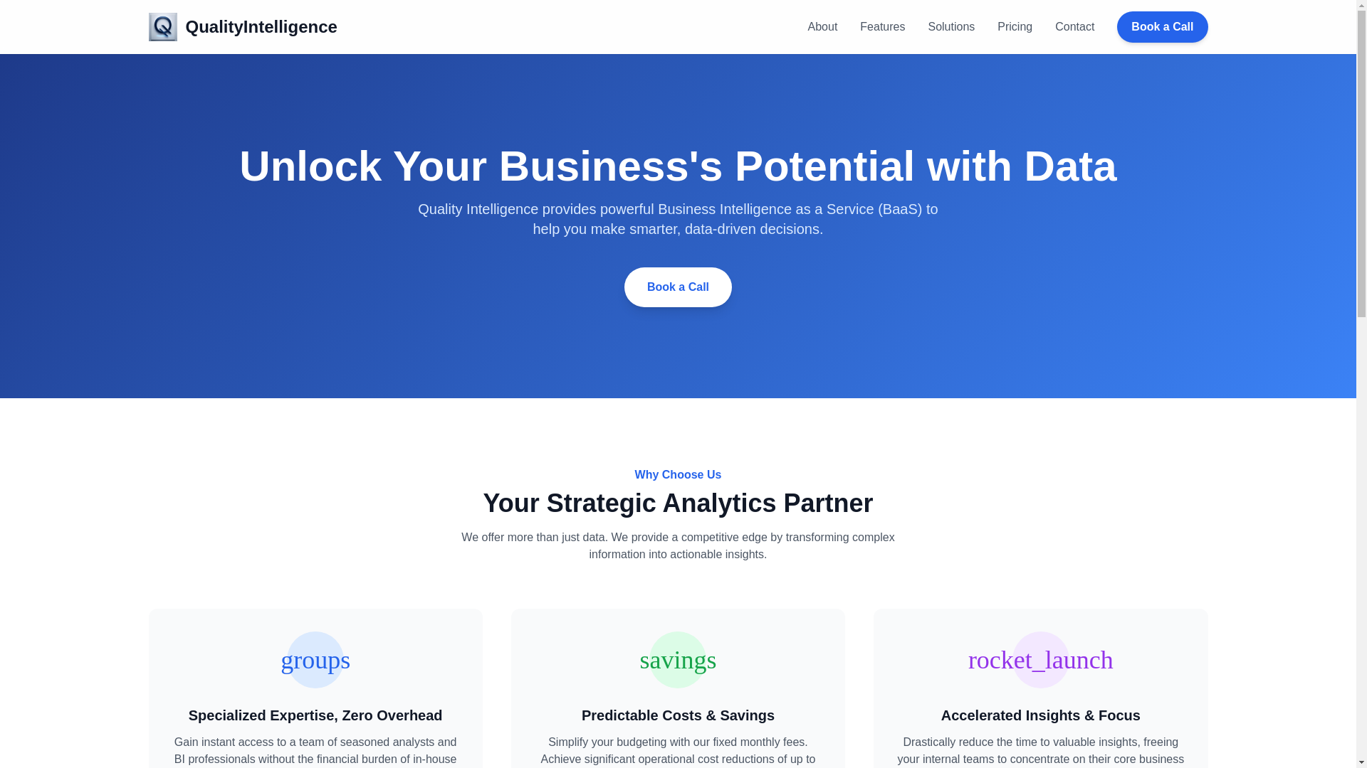 website screenshot of https://qualityintelligence.pages.dev/