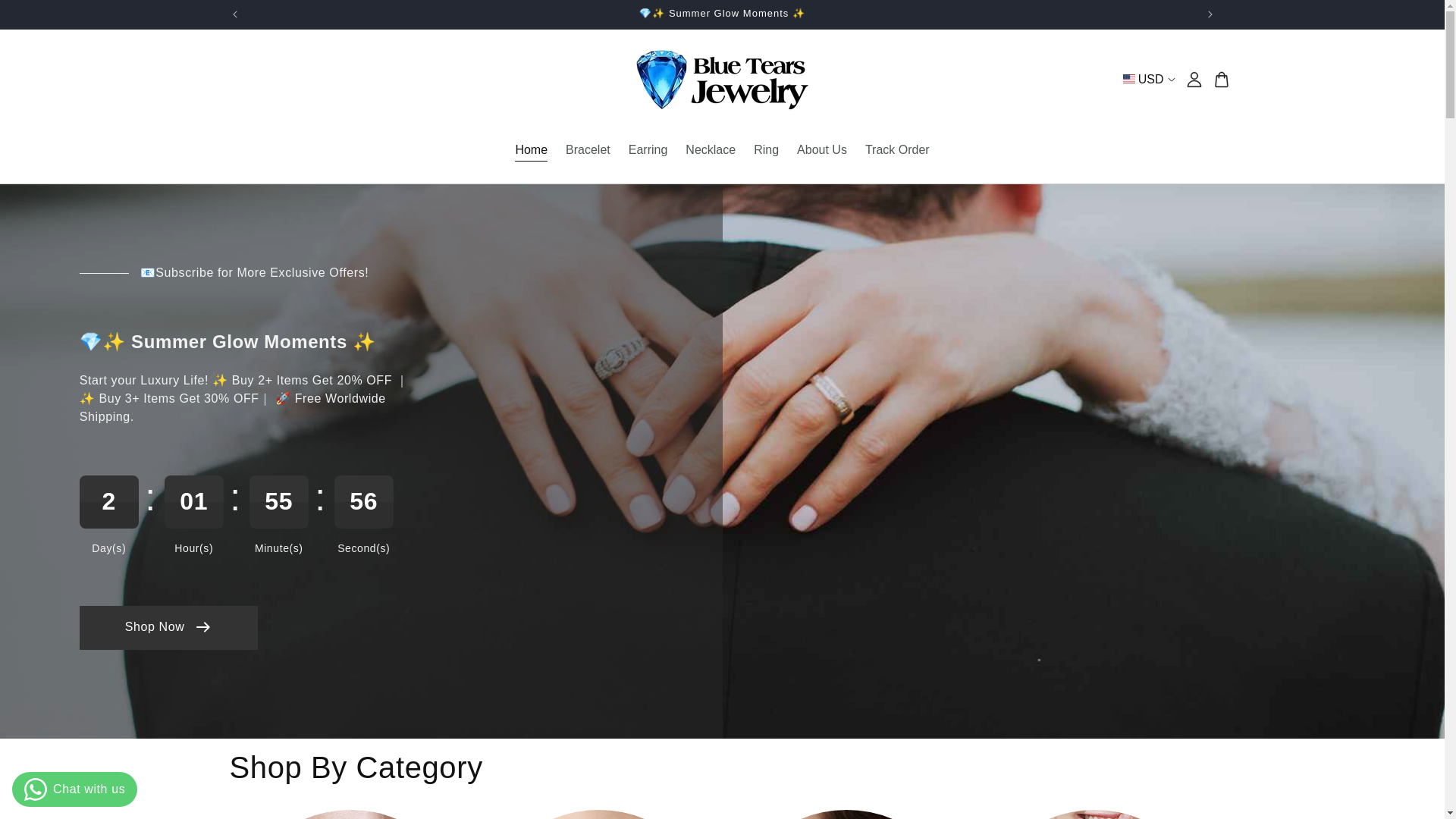 website screenshot of https://bluetearsjewelry.life/