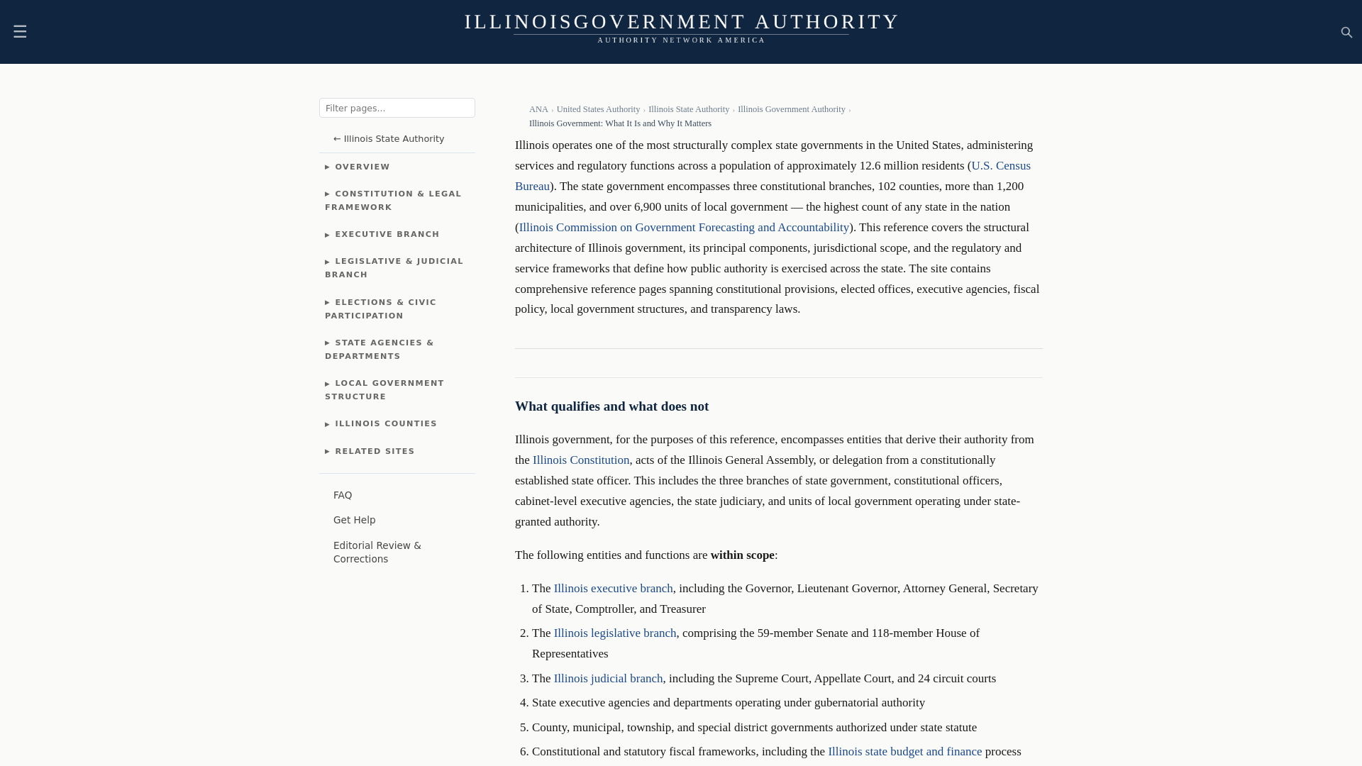 website screenshot of https://illinoisgovernmentauthority.com/