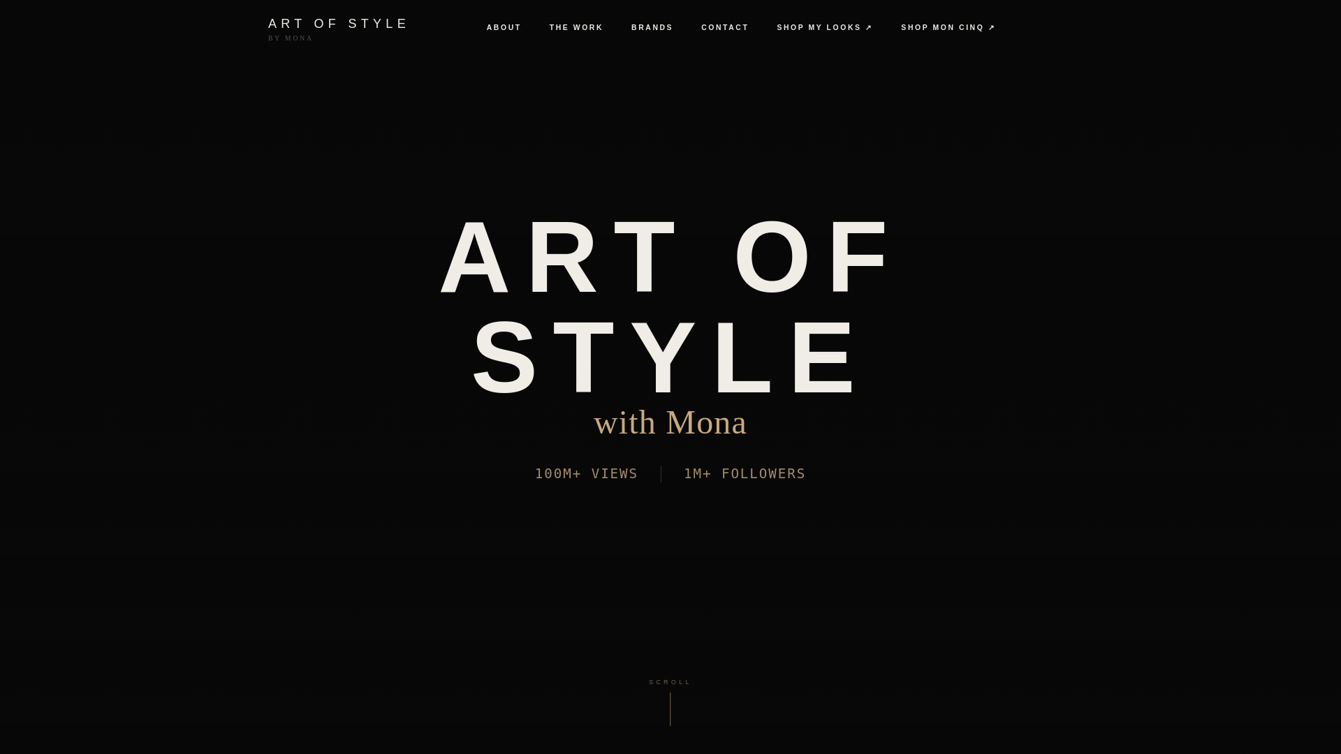 website screenshot of https://artofstylemona.com/