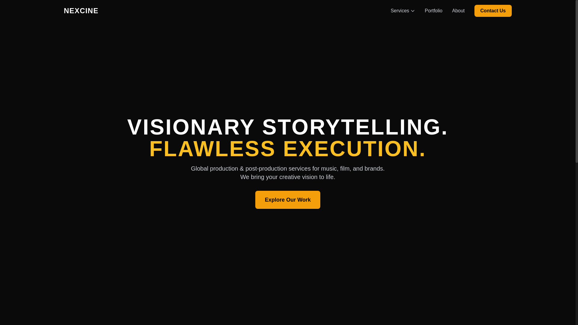 website screenshot of https://nexcinestudios.name.ng/