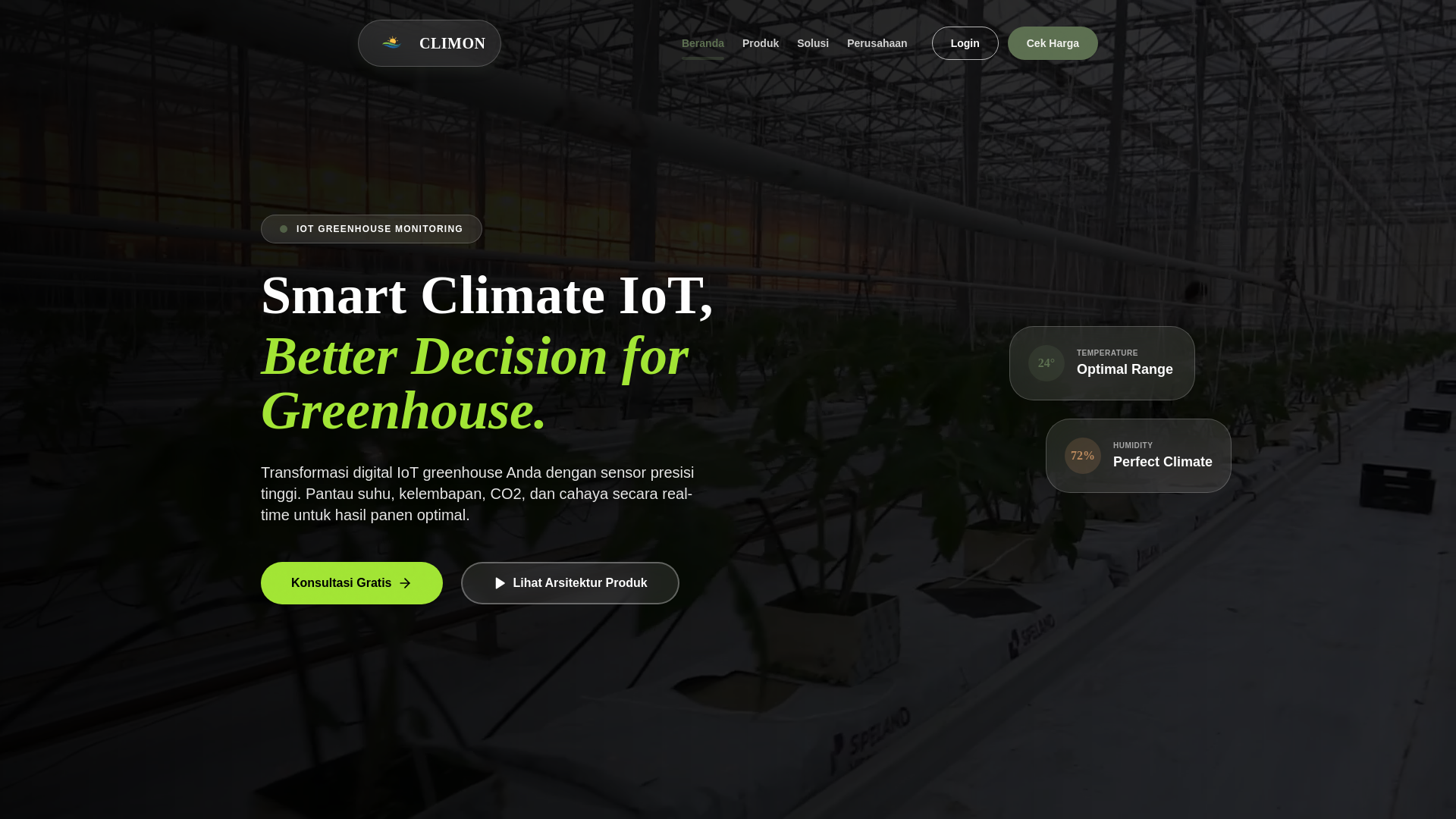 website screenshot of https://climon-landing.pages.dev/