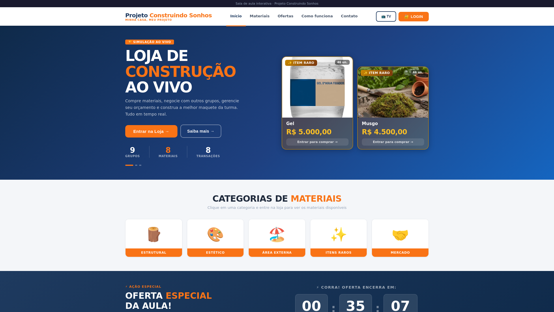website screenshot of https://construindosonhos.pages.dev/
