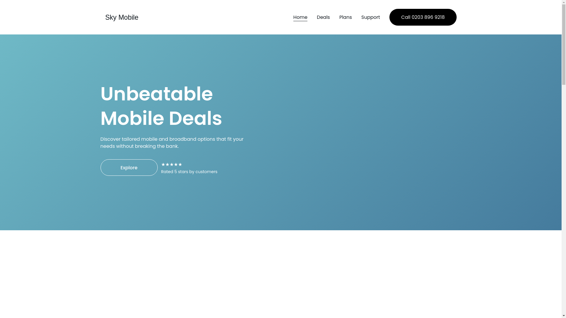 website screenshot of https://skycoukmobile.site/