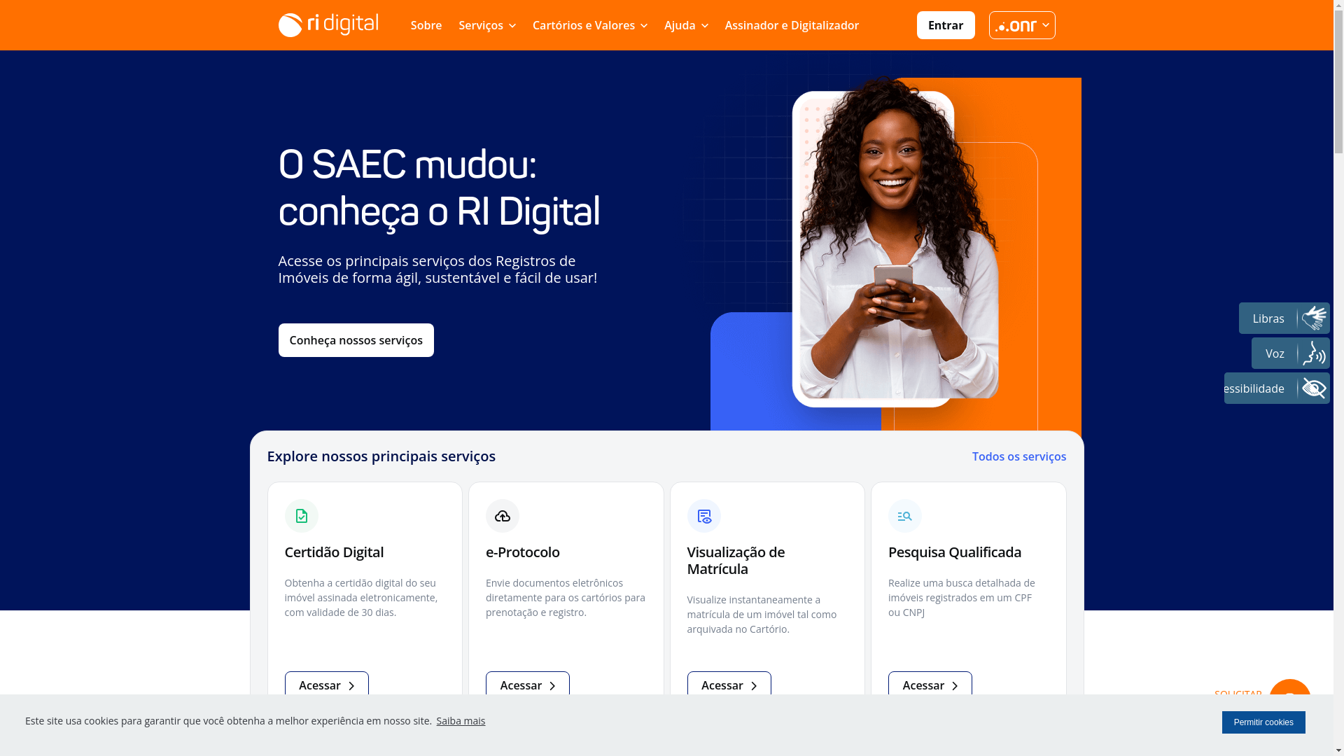 website screenshot of https://ridigital.org.br/