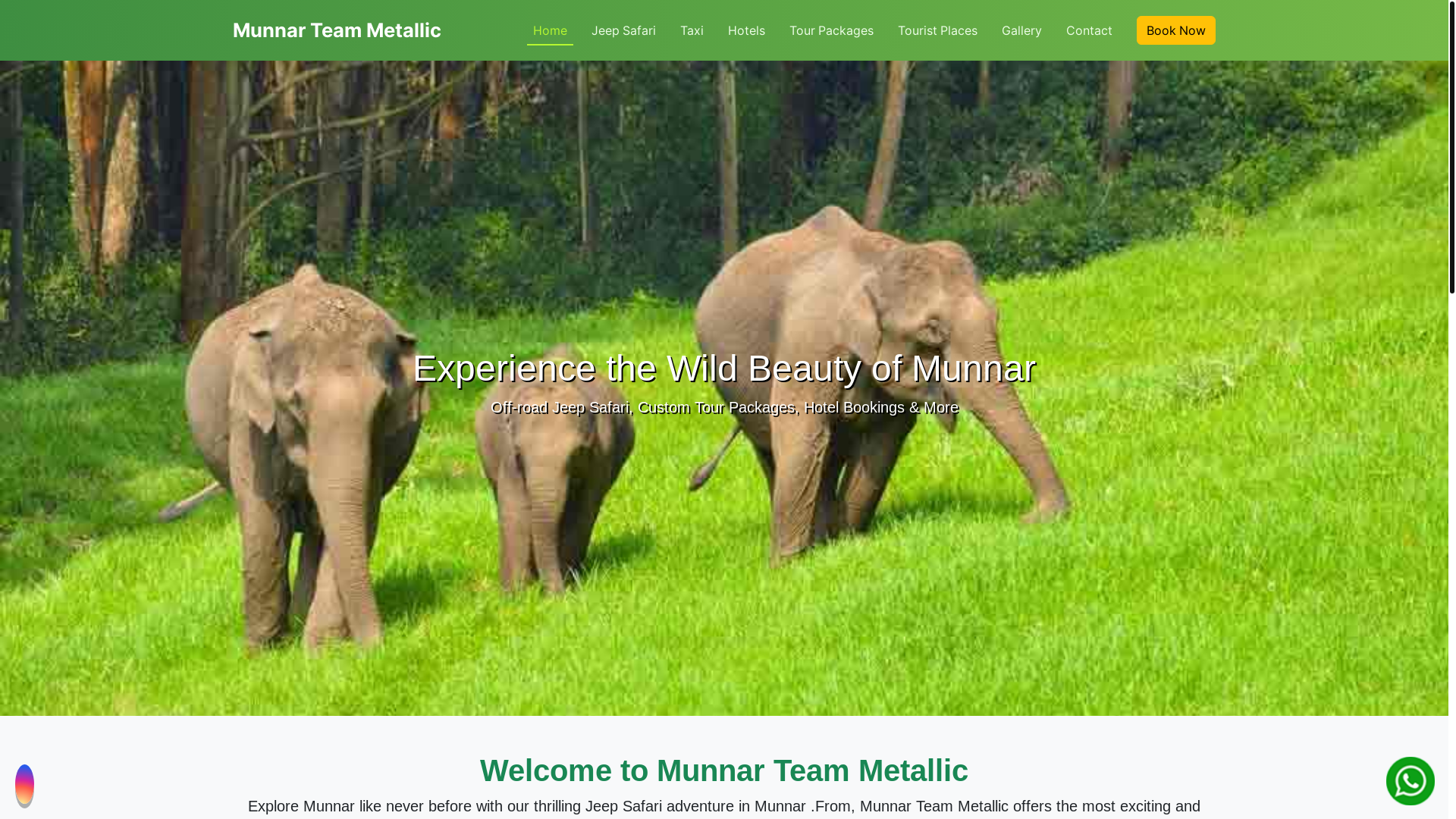 website screenshot of https://munnaroffroadjeepsafari.com/