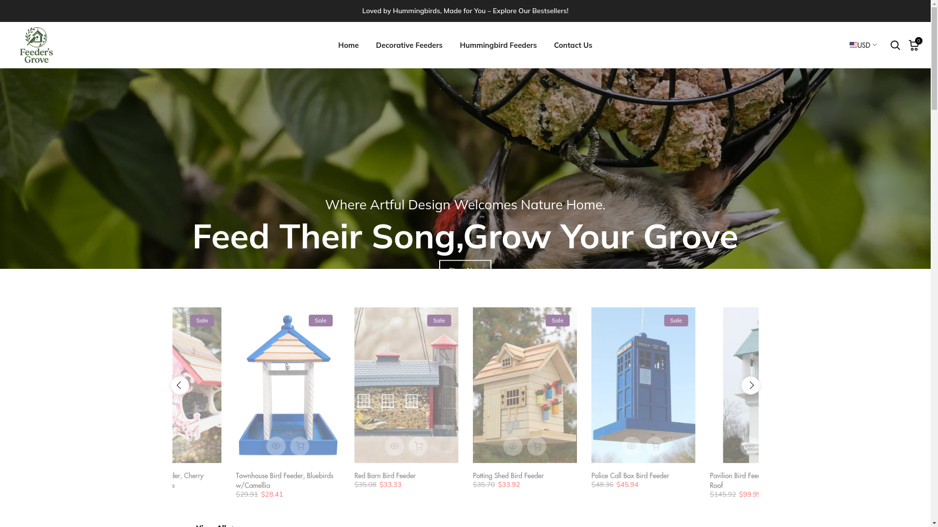 website screenshot of https://feeders-grove.com/