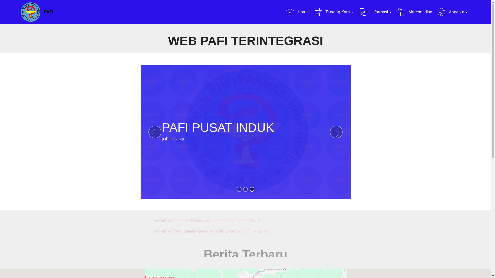 website screenshot of https://pafi-lampungbarat-org.pages.dev/