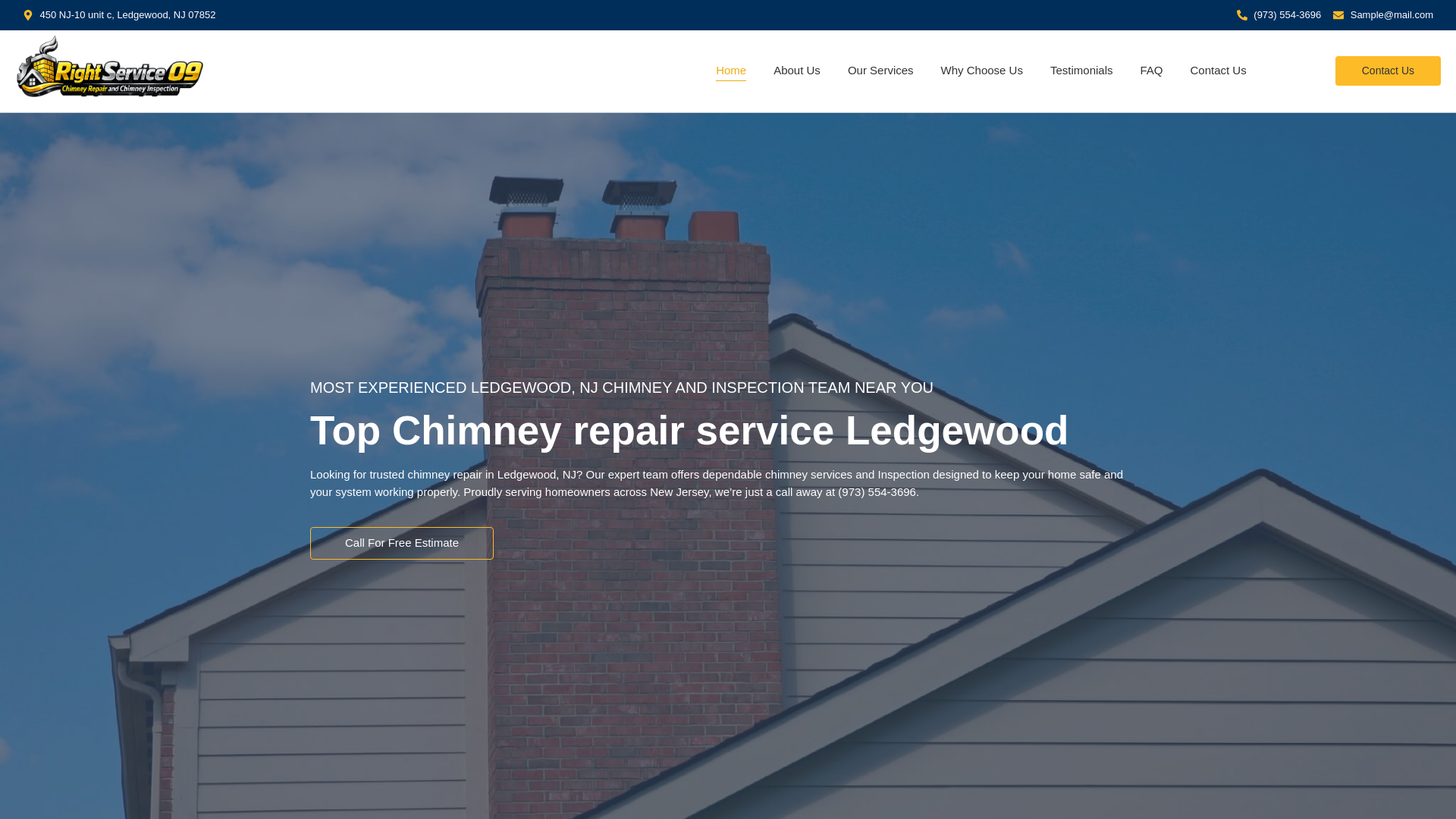 website screenshot of https://rightservice09chimneyrepairandchimneyinspection.com/