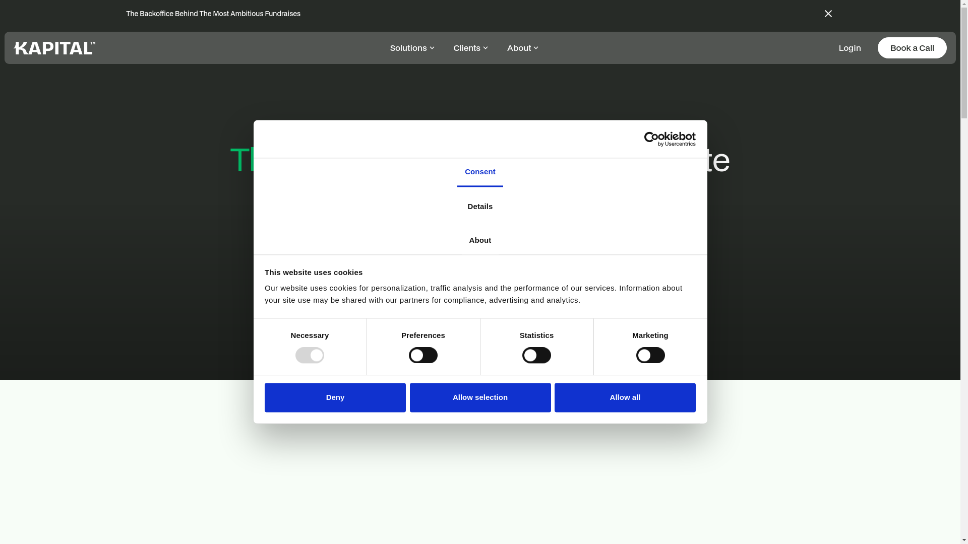 website screenshot of https://www.kapital.inc/