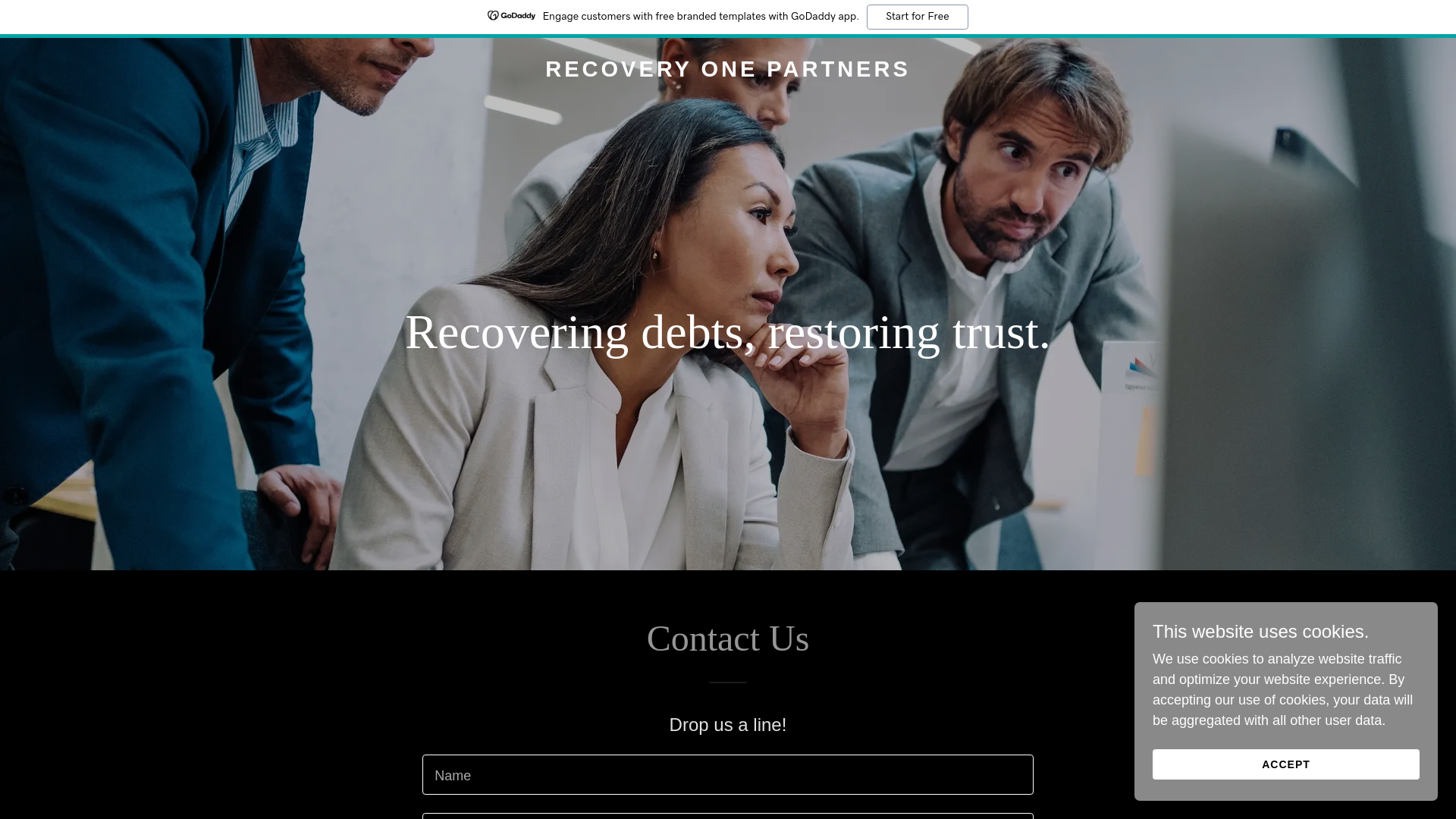 website screenshot of https://recoveryonepartners.com/