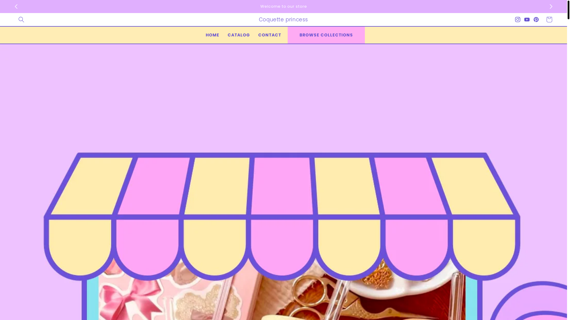 website screenshot of https://coquetteprincess.com/