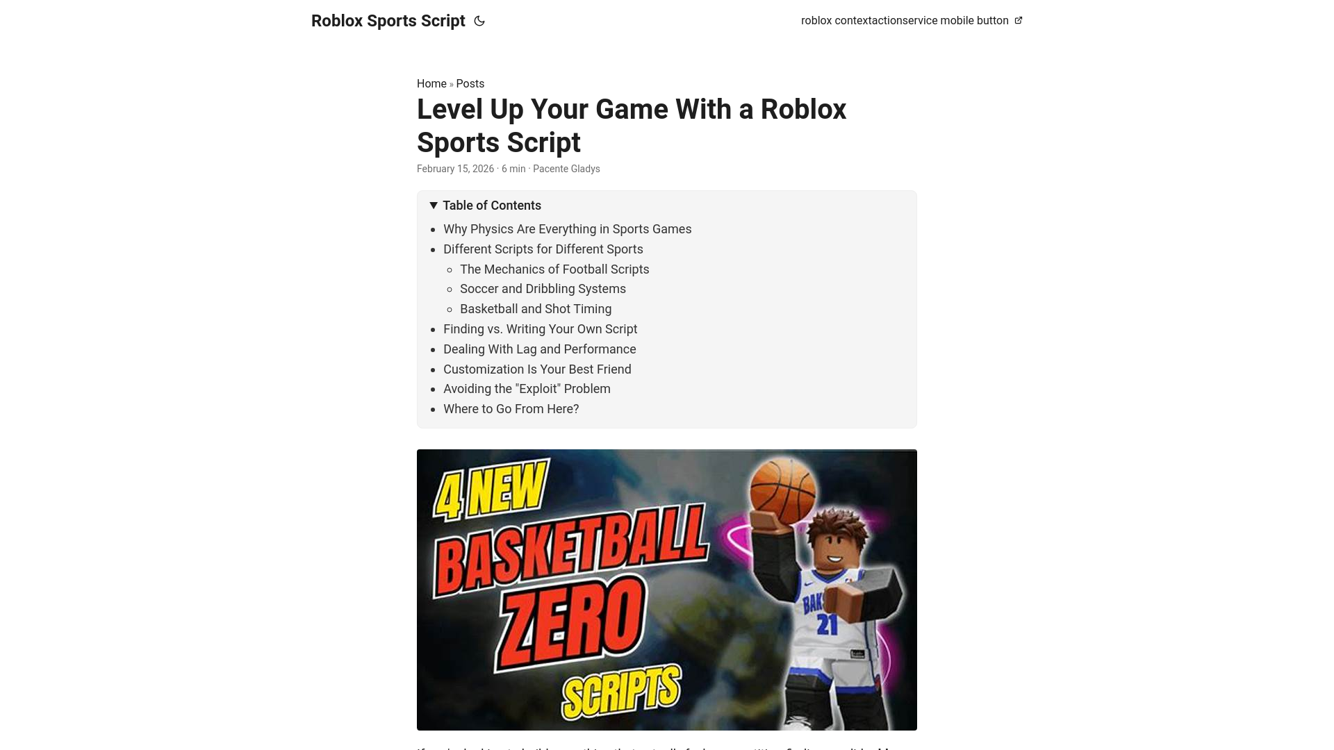 website screenshot of https://roblox-sports-script.pages.dev/