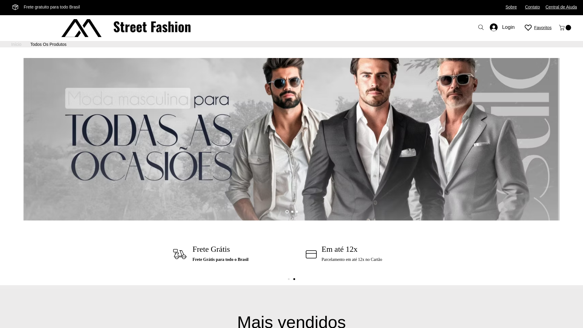 website screenshot of https://lojastreetfashion.com/