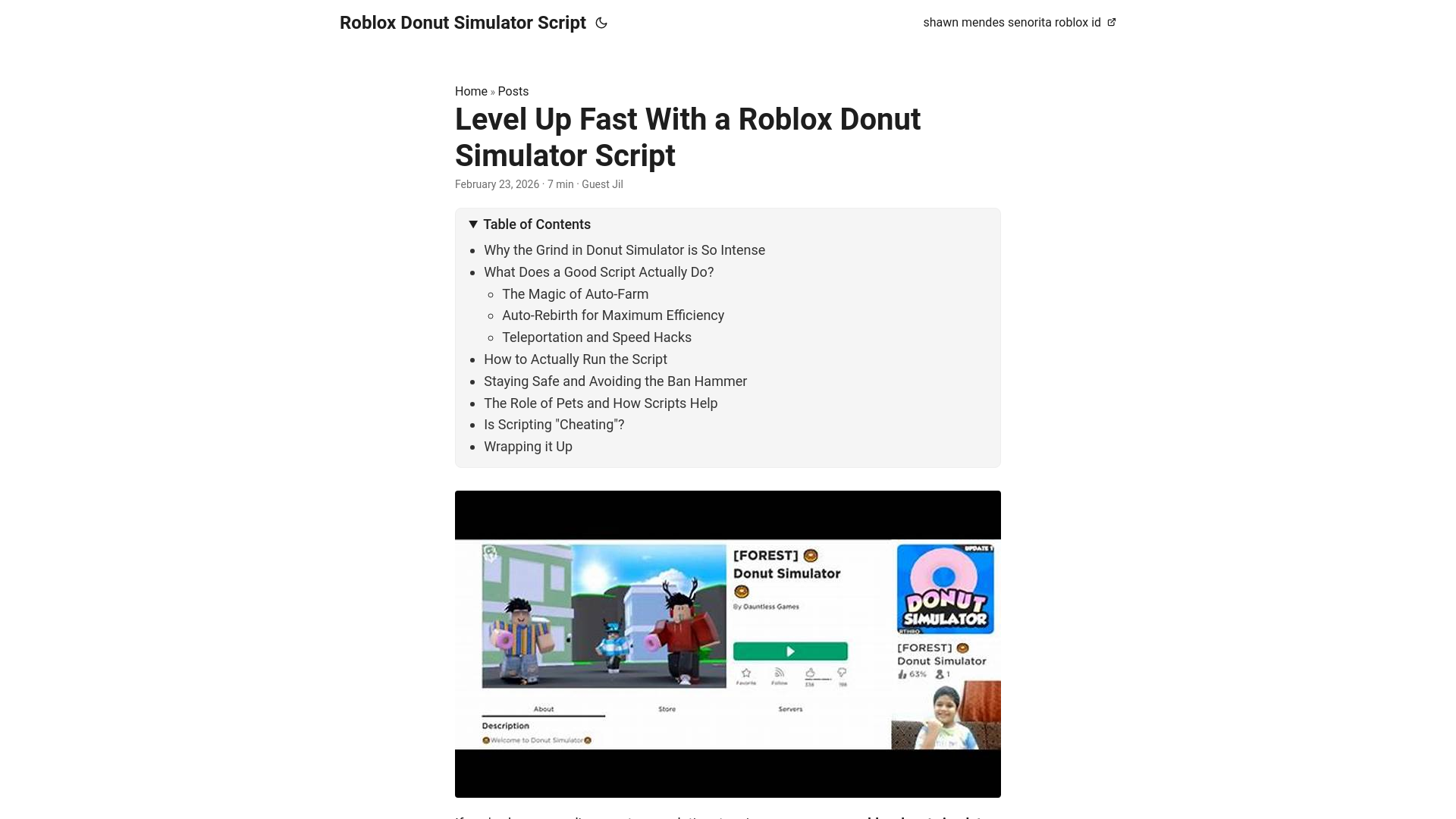 website screenshot of https://roblox-donut-simulator-script.pages.dev/