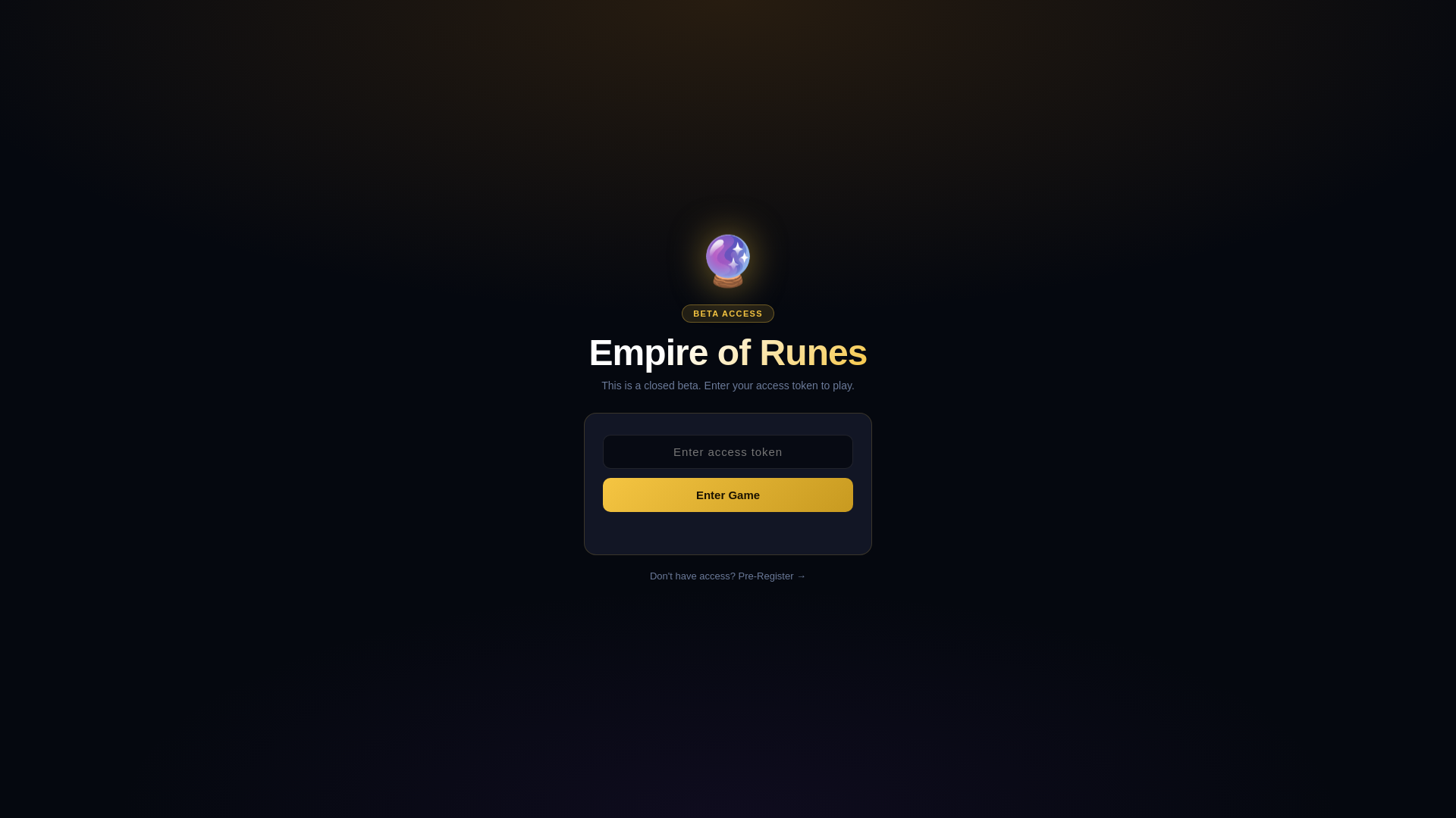 website screenshot of https://empireofrunes.com/
