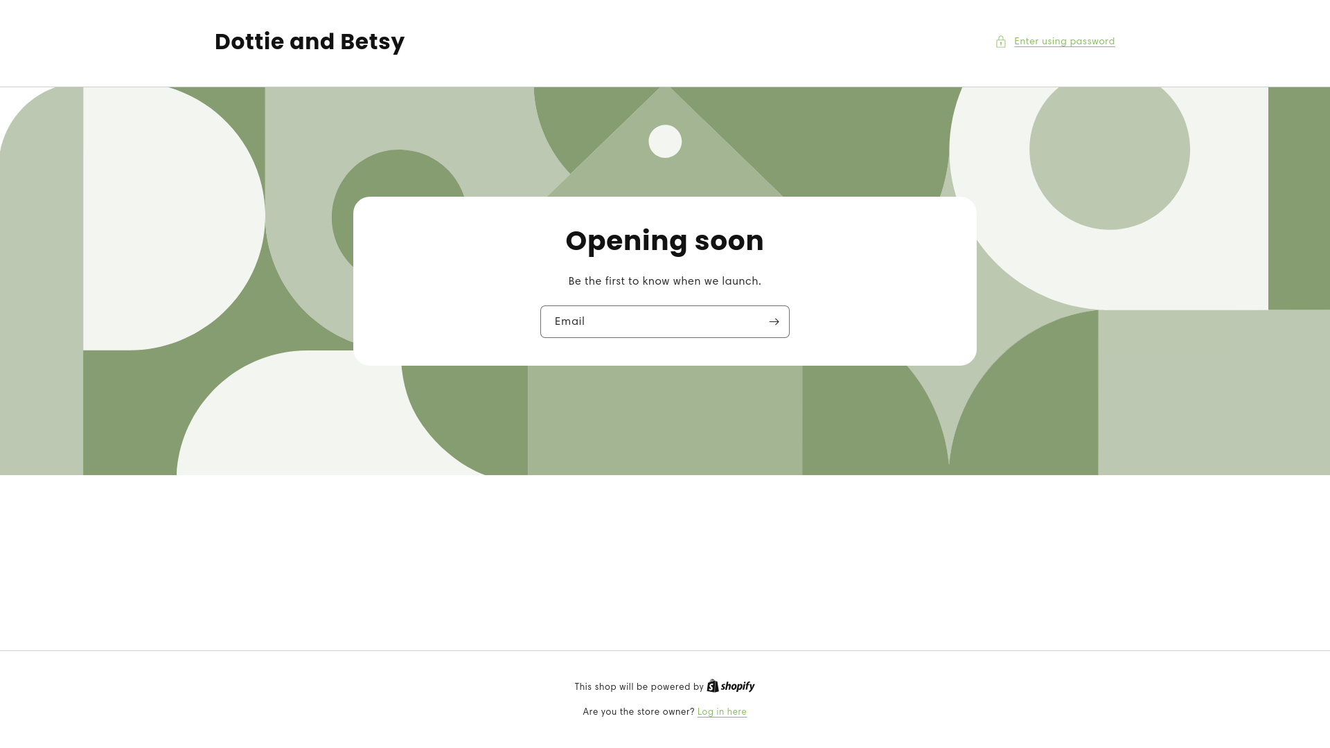 website screenshot of https://dottieandbetsy.com/