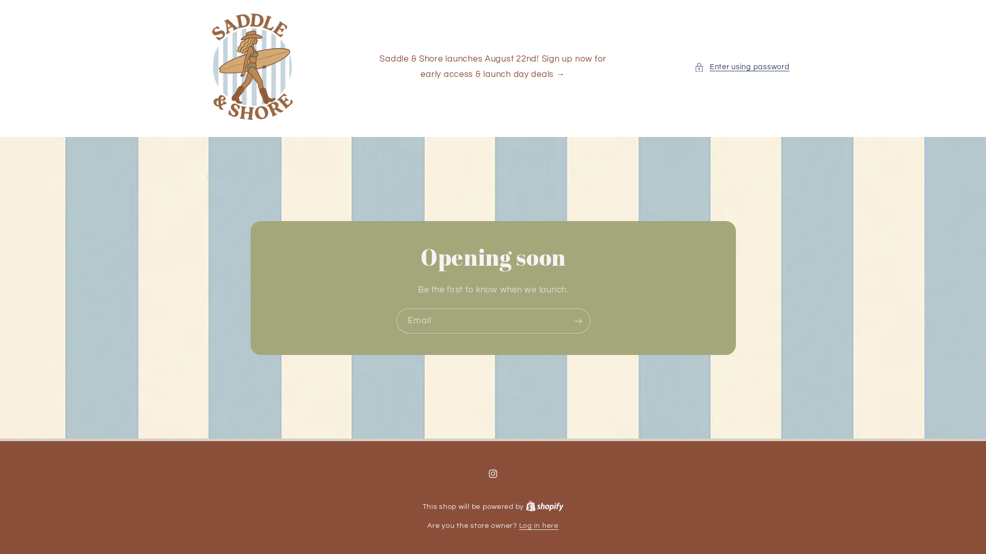 website screenshot of https://shopsaddleandshore.com/