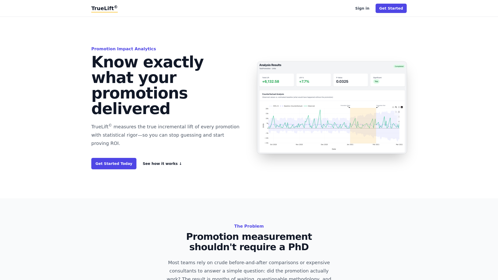 website screenshot of https://gettruelift.com/