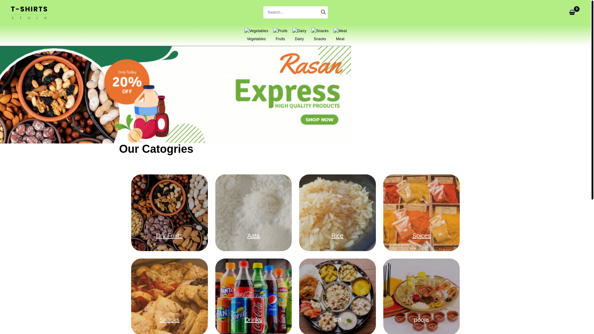 website screenshot of https://rasanexpress.in/