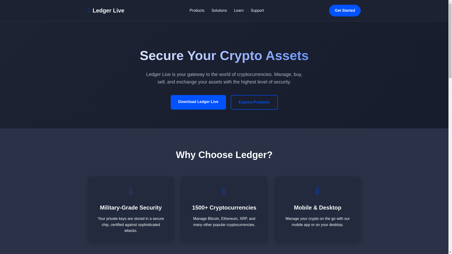 website screenshot of https://application-ledger-live.pages.dev/