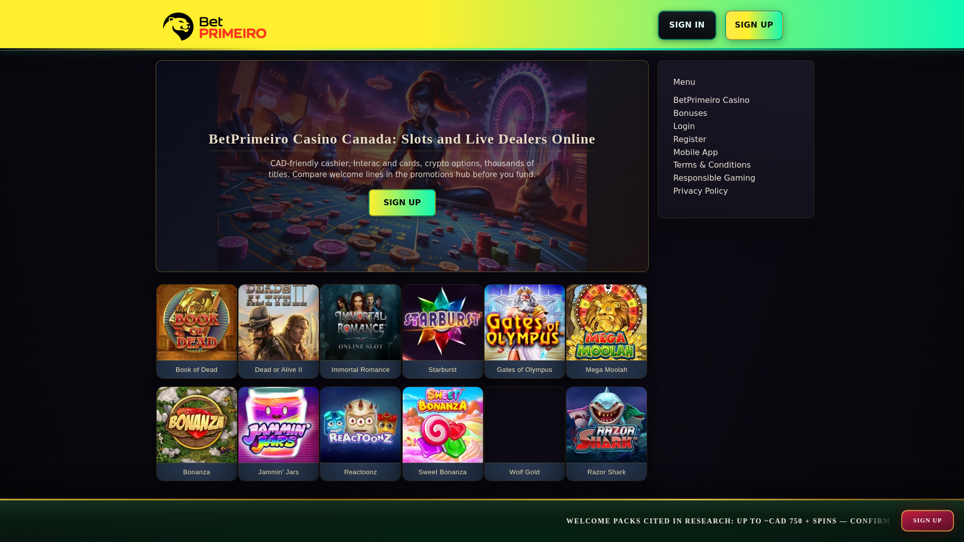 website screenshot of https://betprimeiro-live.com