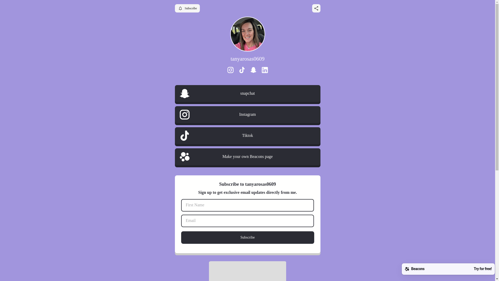 website screenshot of https://tanyarosas0609.com/