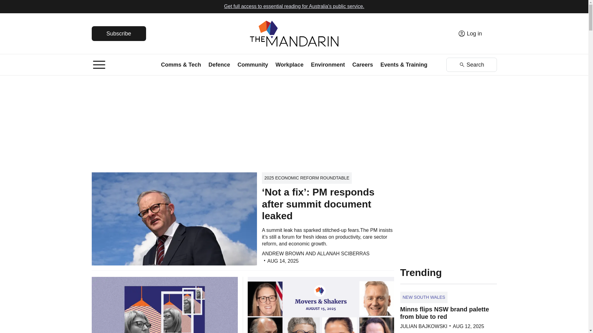 website screenshot of https://www.themandarin.com.au/