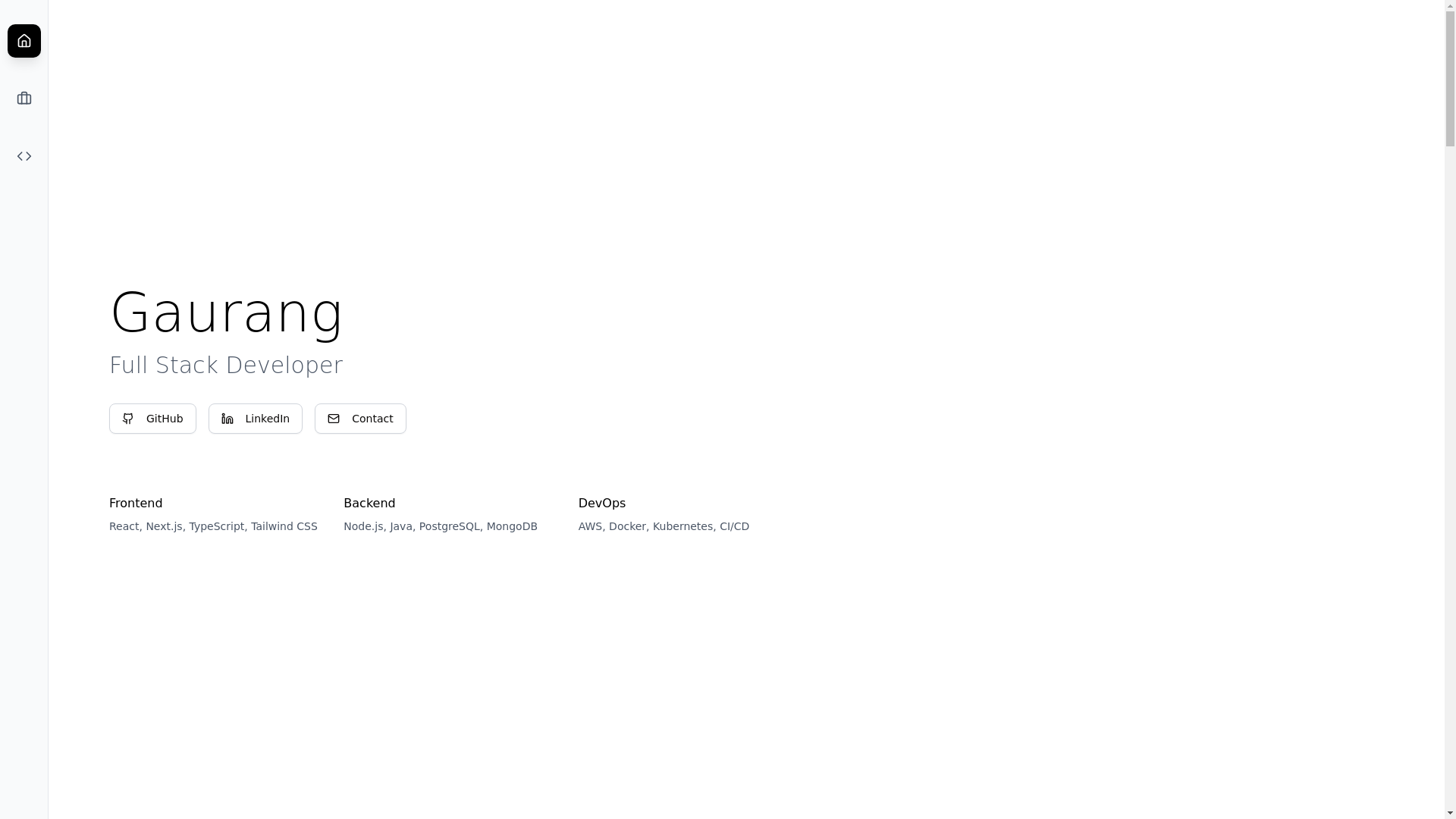 website screenshot of https://gaurang.run/
