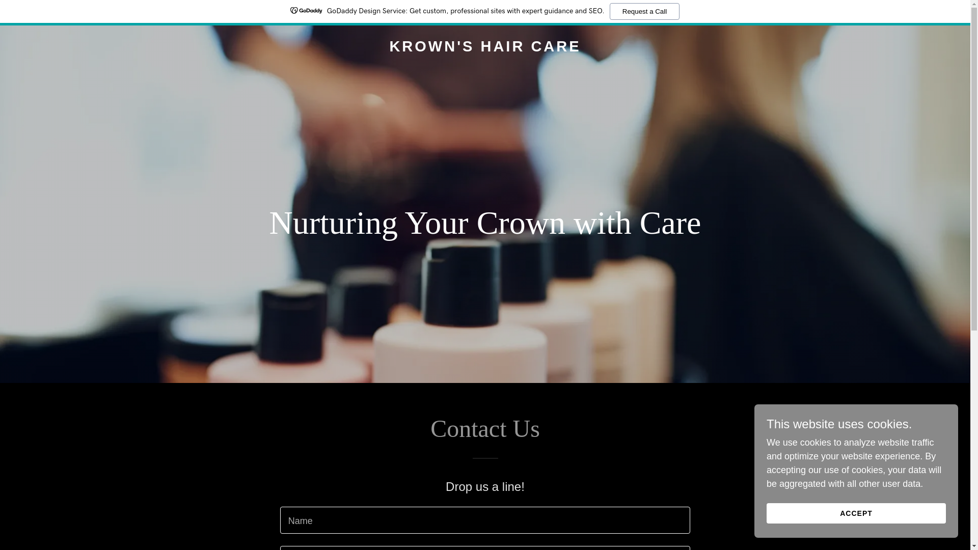 website screenshot of https://krownshaircare.com/