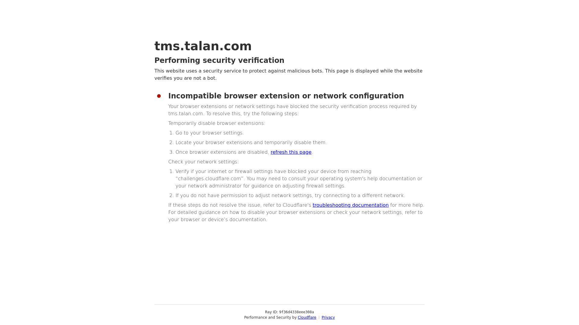 website screenshot of https://tms.talan.com/