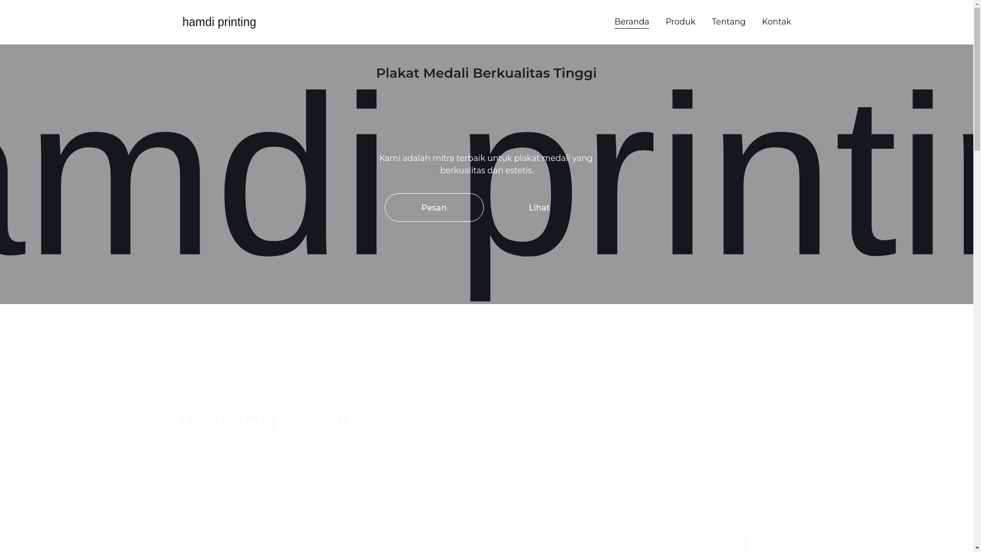 website screenshot of https://hamdiprinting.store/