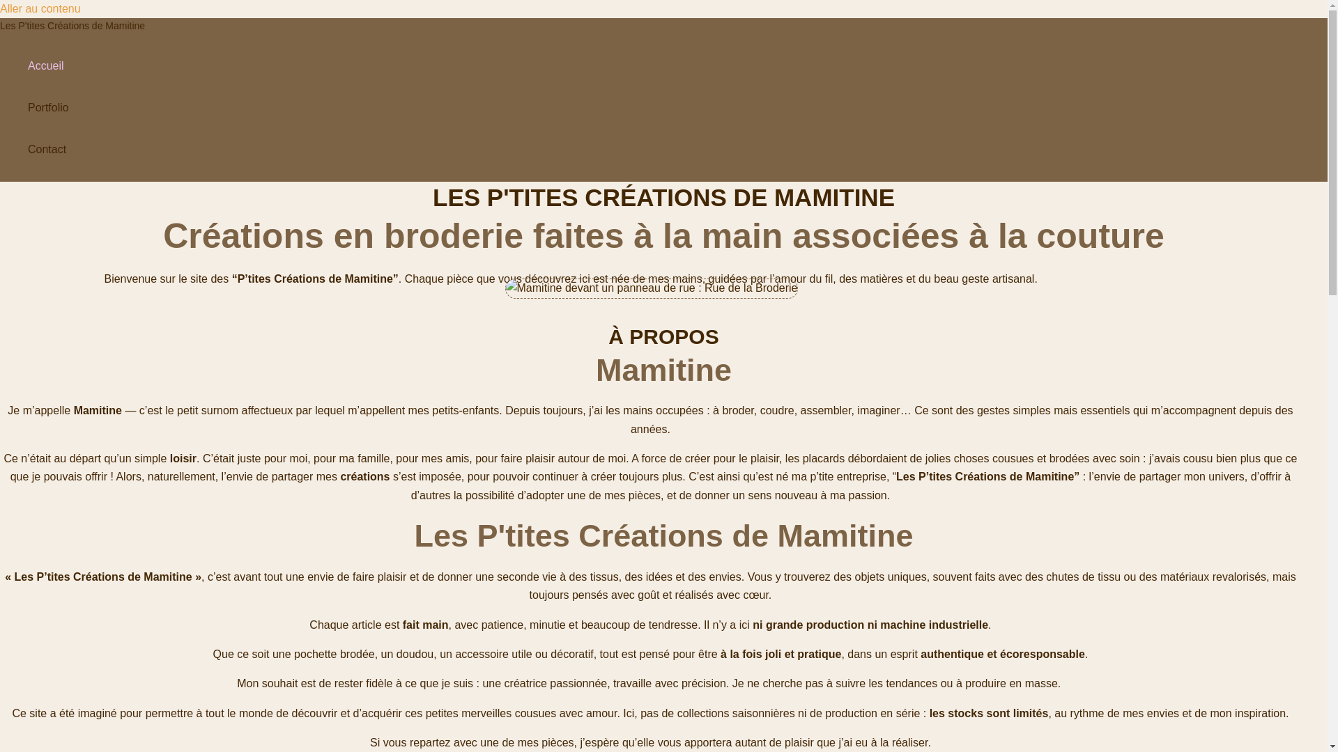 website screenshot of https://ptitescreationsmamitine.fr/