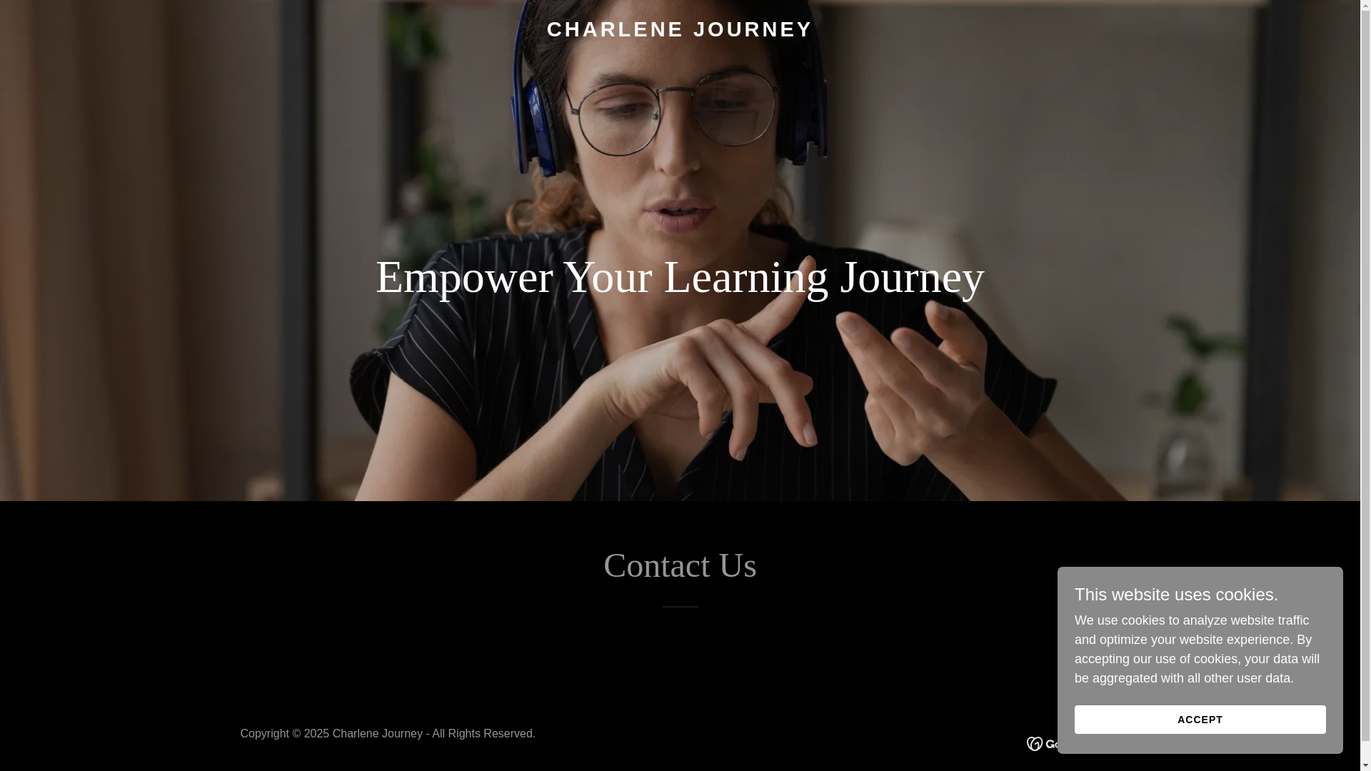 website screenshot of https://charlene-journey.com/