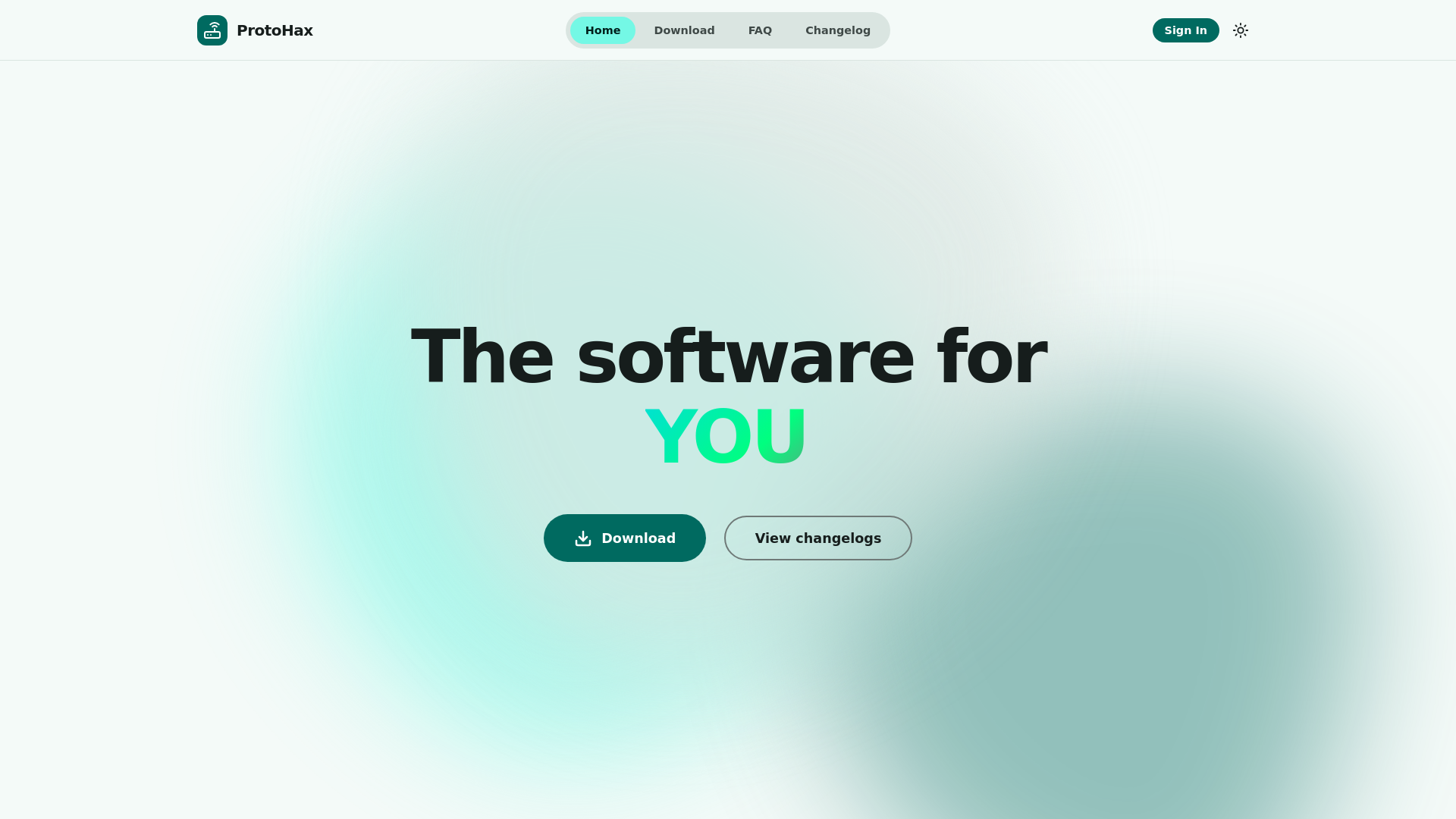 website screenshot of https://protohax.net/