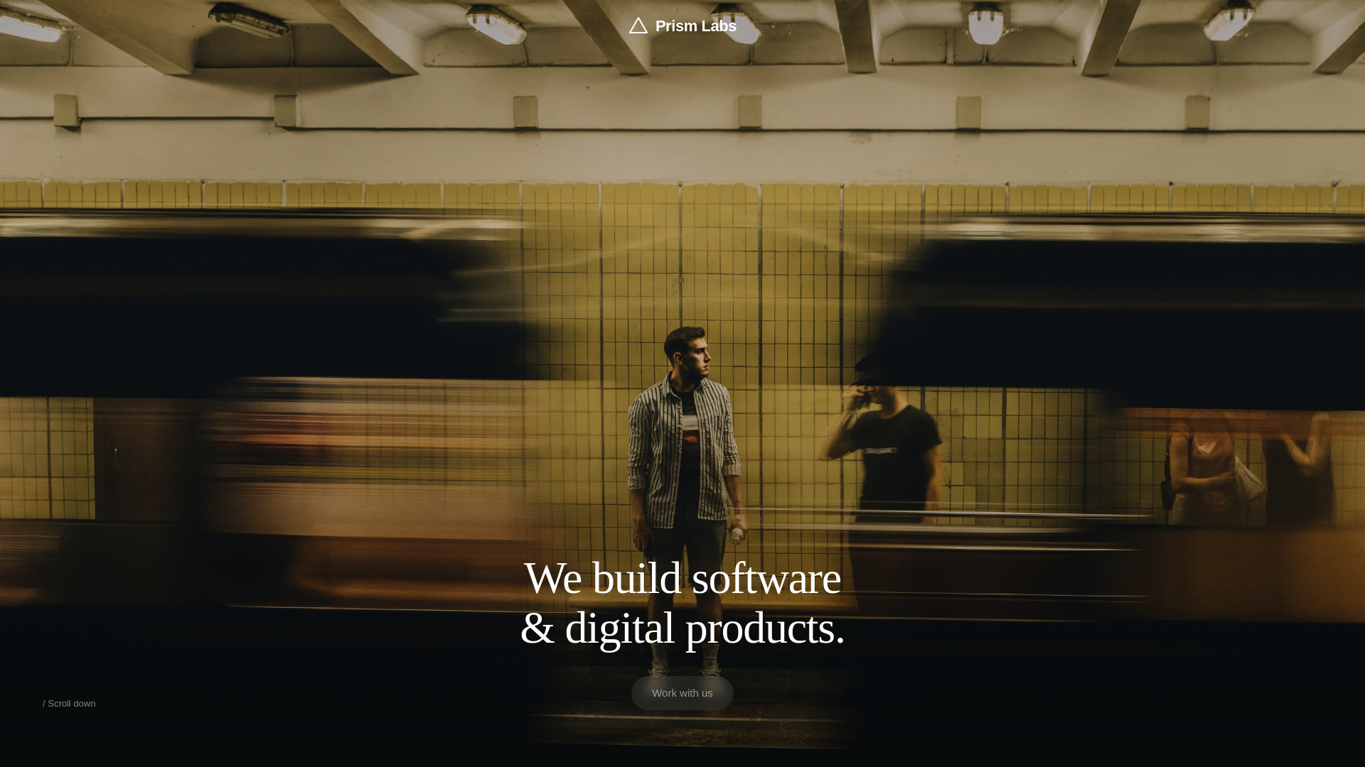website screenshot of https://prismlabs.technology/