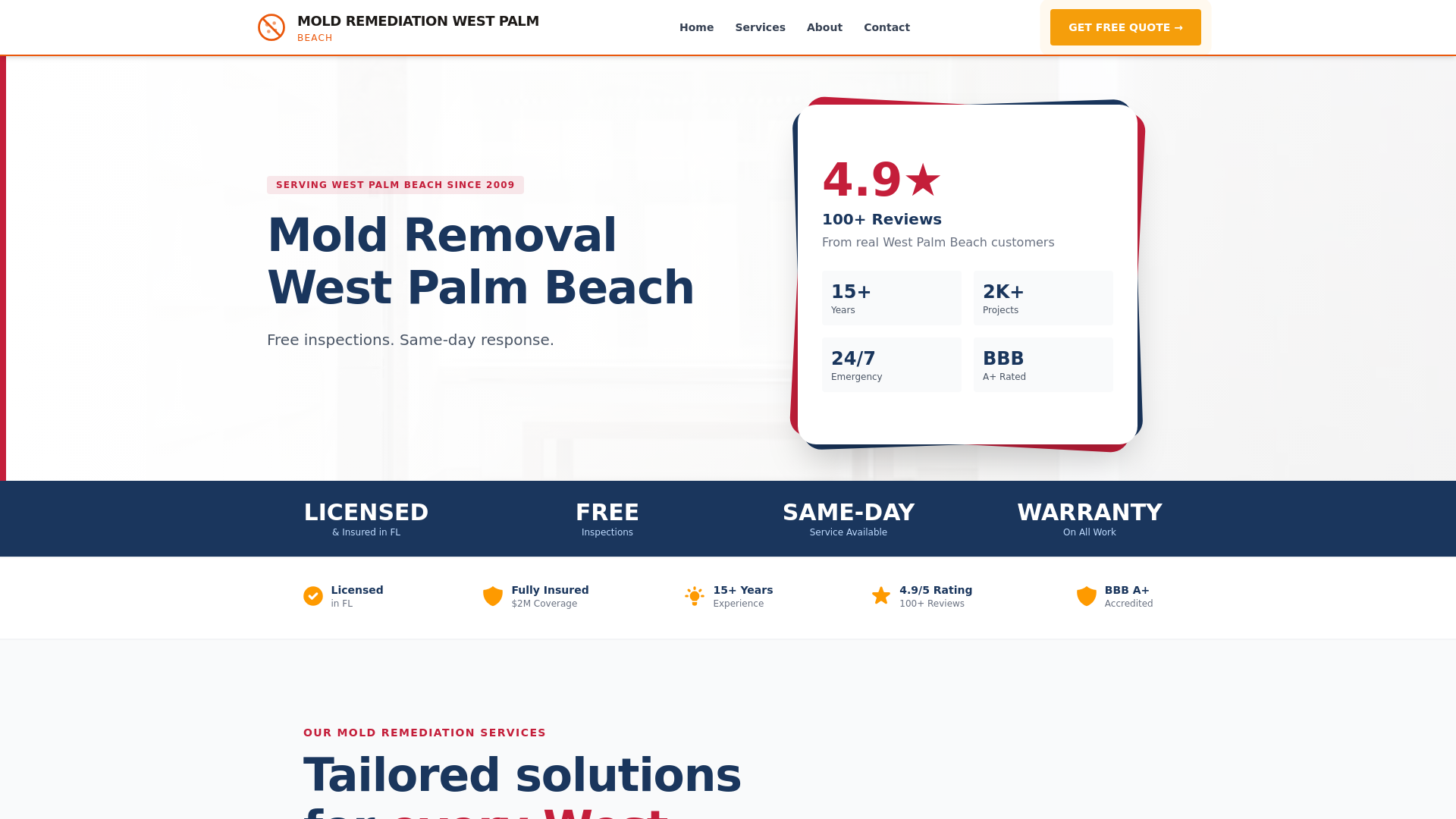website screenshot of https://moldremovalwestpalmbeach.pages.dev/