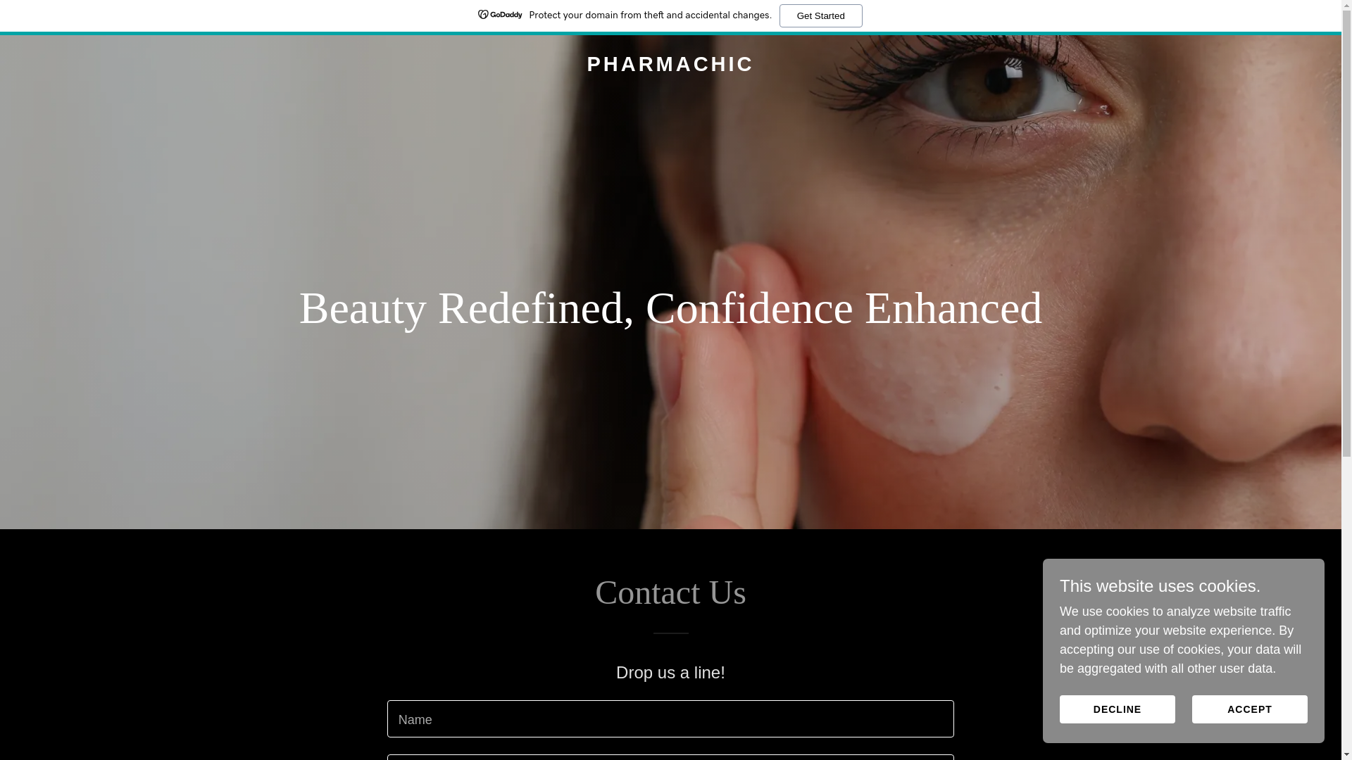 website screenshot of https://pharmachic.eu/