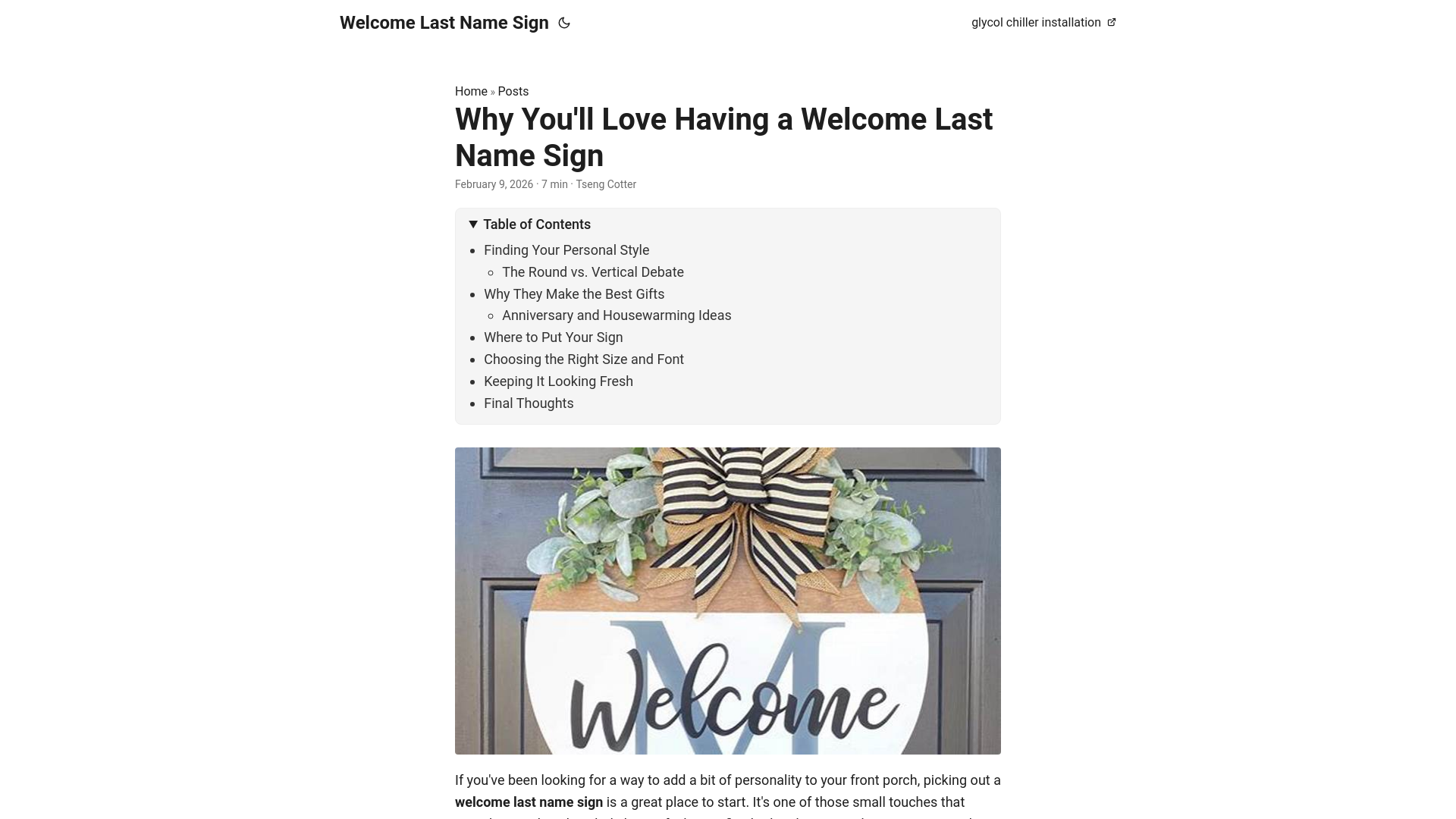 website screenshot of https://welcome-last-name-sign.pages.dev/