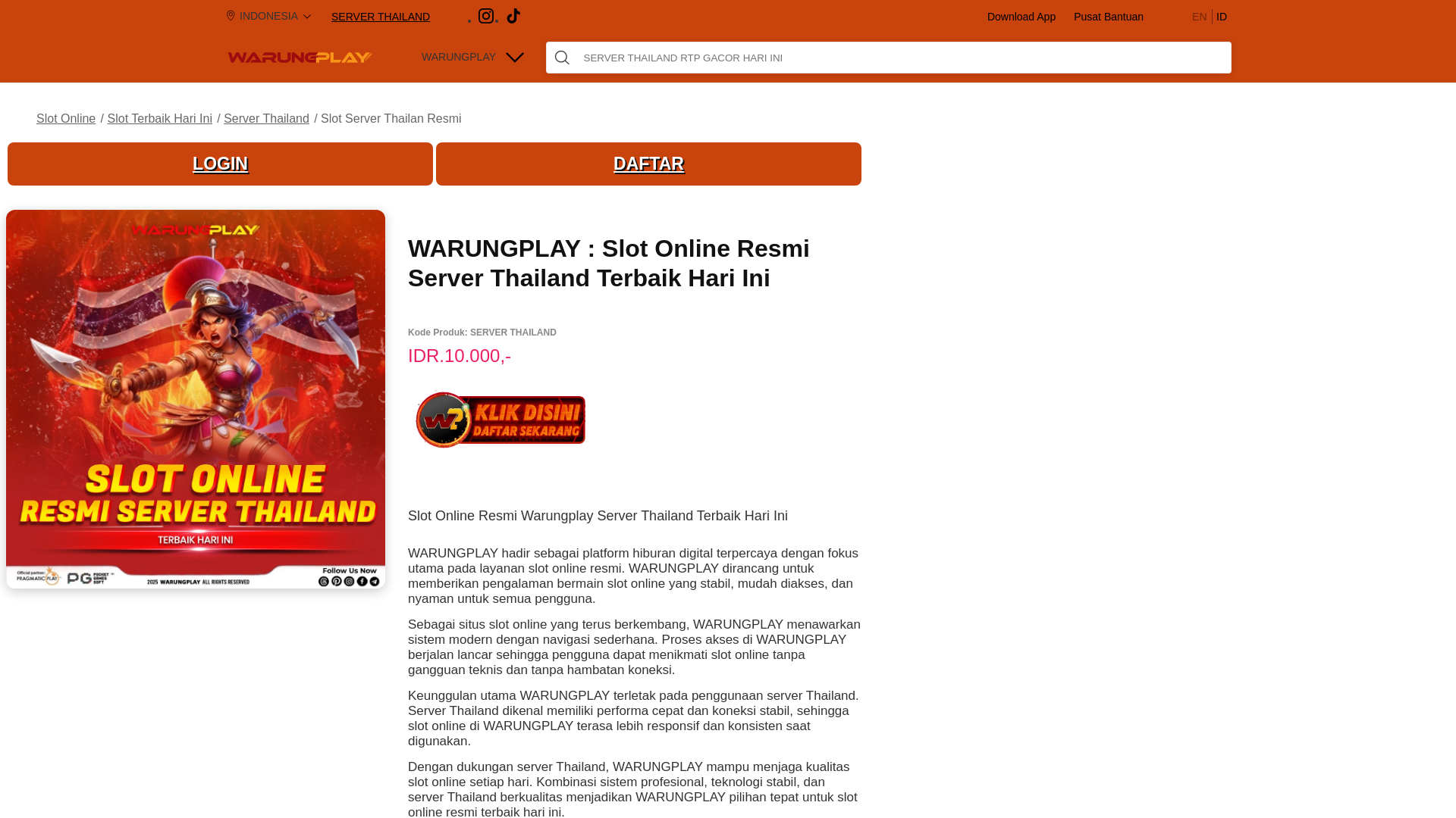 website screenshot of https://warungplaydong-live.pages.dev/