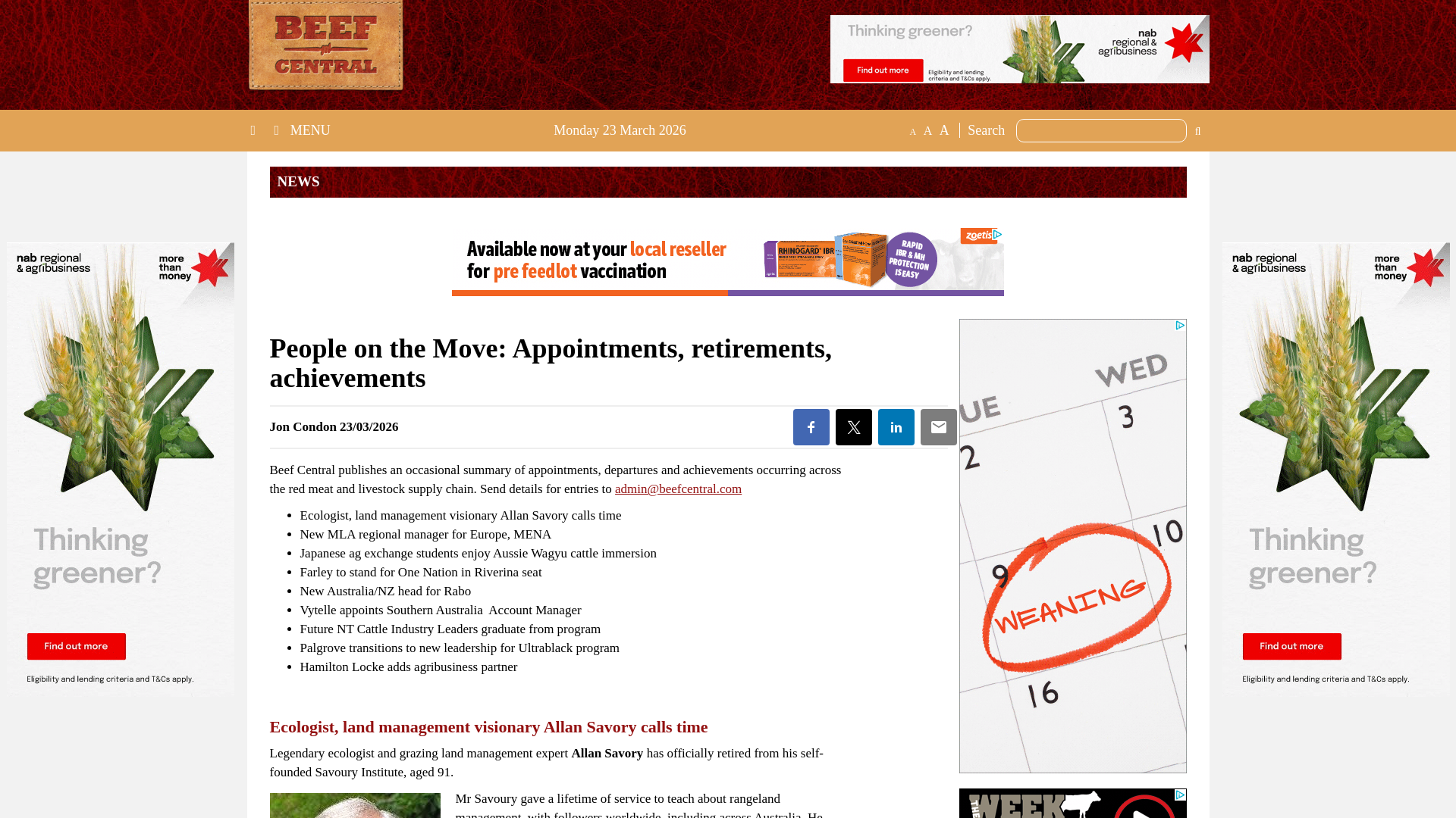 website screenshot of https://www.beefcentral.com/news/people-on-the-move-appointments-retirements-achievements-93/