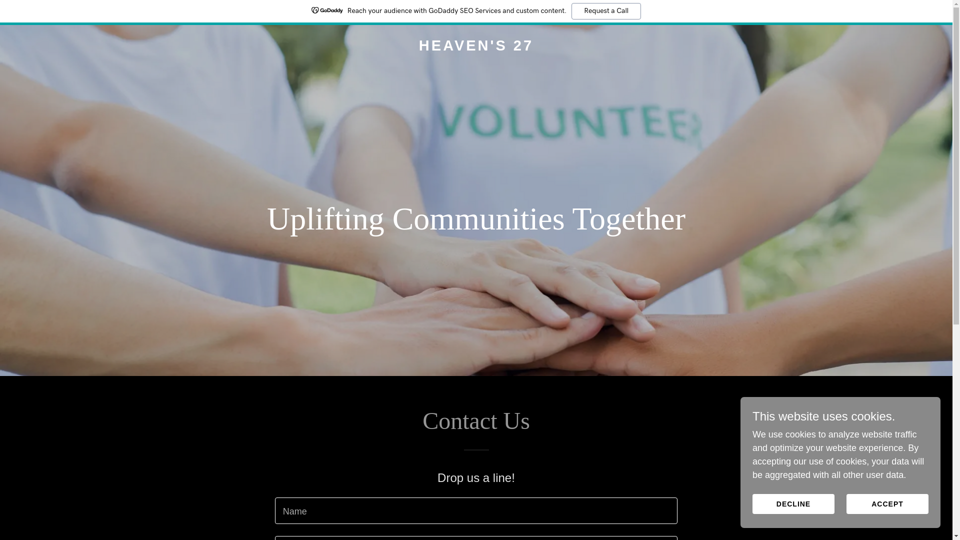 website screenshot of https://heavens27.com/
