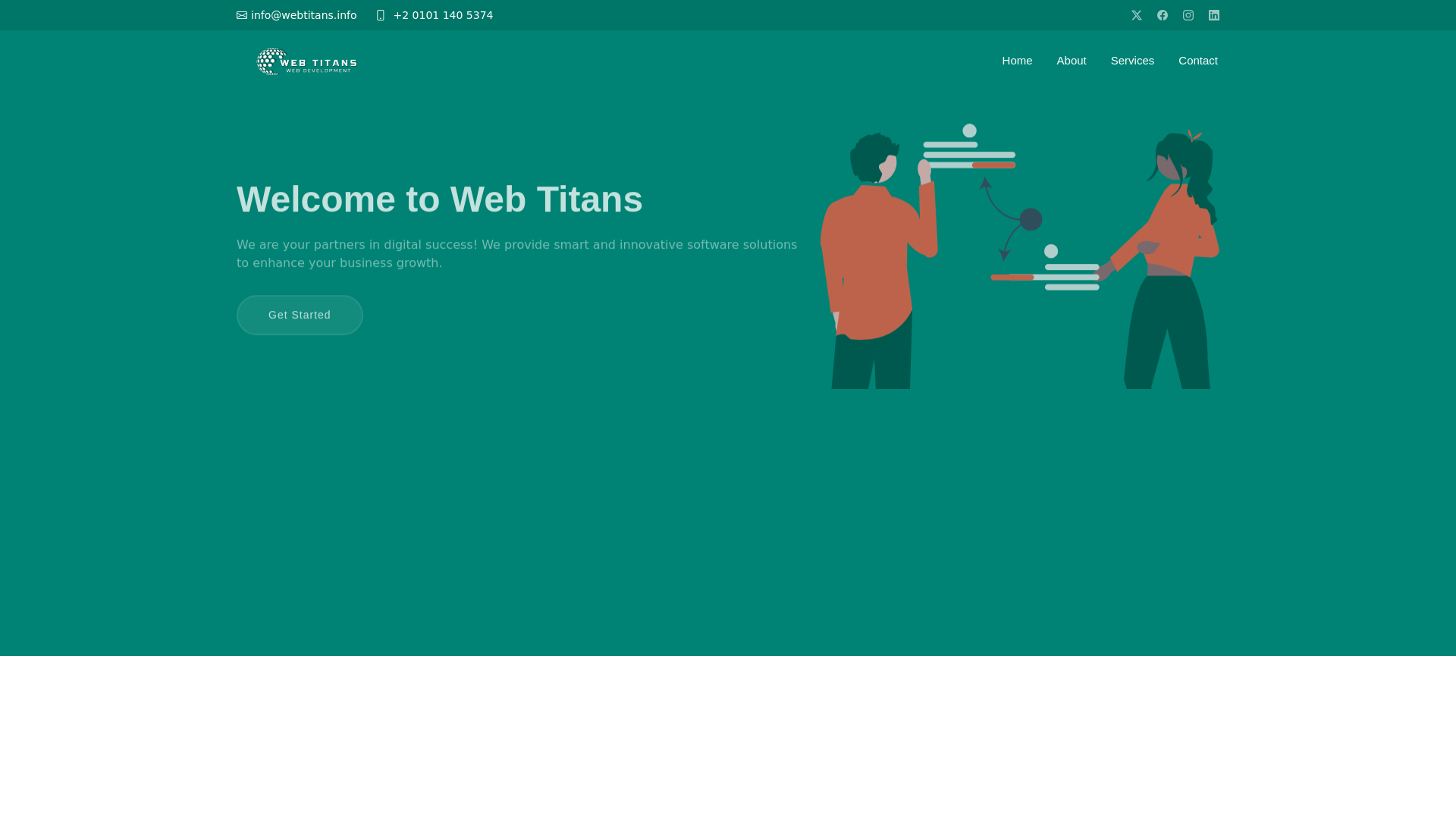 website screenshot of https://webtitans.info