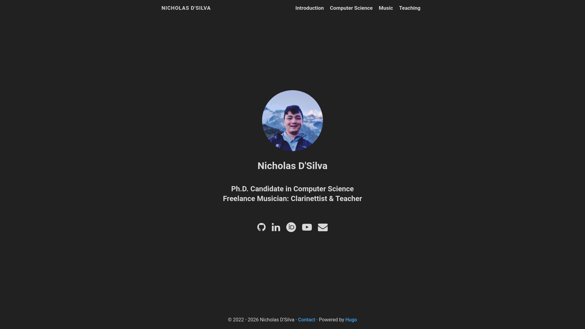 website screenshot of https://ndsilva.pages.dev/
